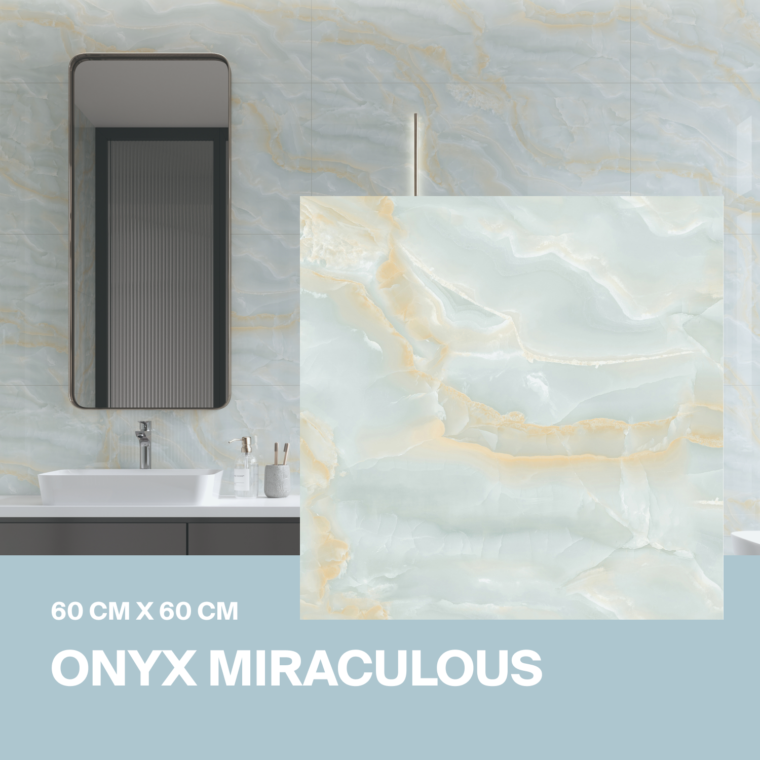 Изображение товара Керамогранит Ceradim Onyx 60x60 см синий для интерьера