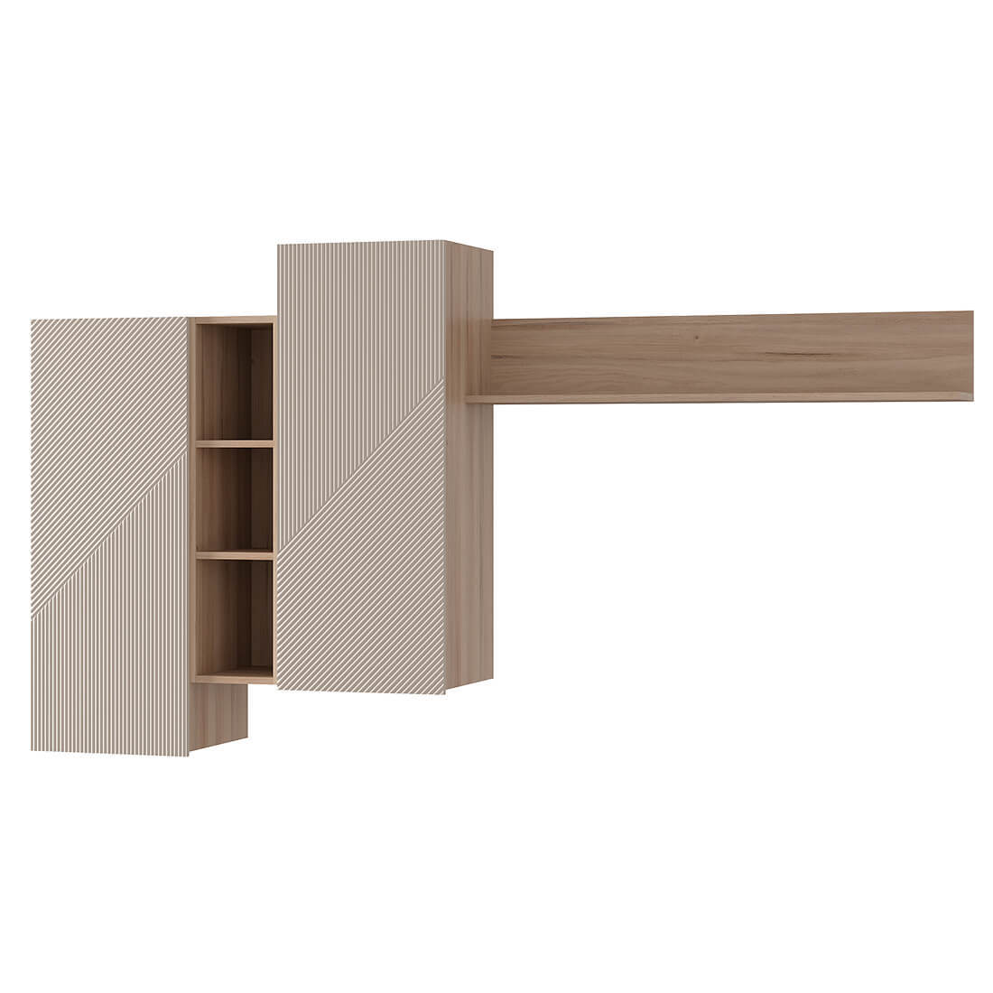 Изображение товара Модуль гостиный Эмилия 213x117x37.2 см бежевый ЛДСП современная мебель для гостиной