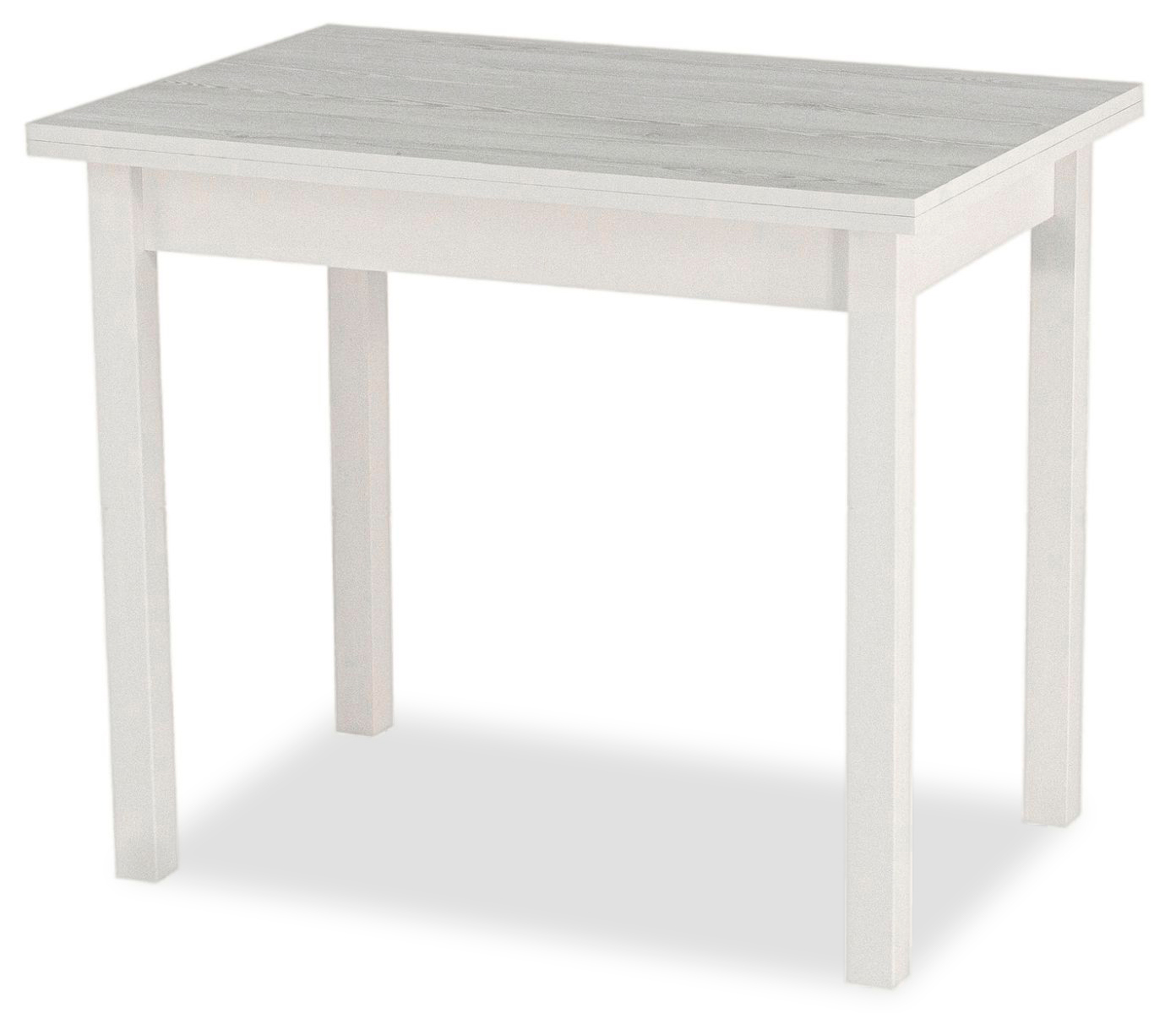 Изображение товара Кухонный прямоугольный стол Hesby 2689 90x90 см ЛДСП белый с раскладной функцией