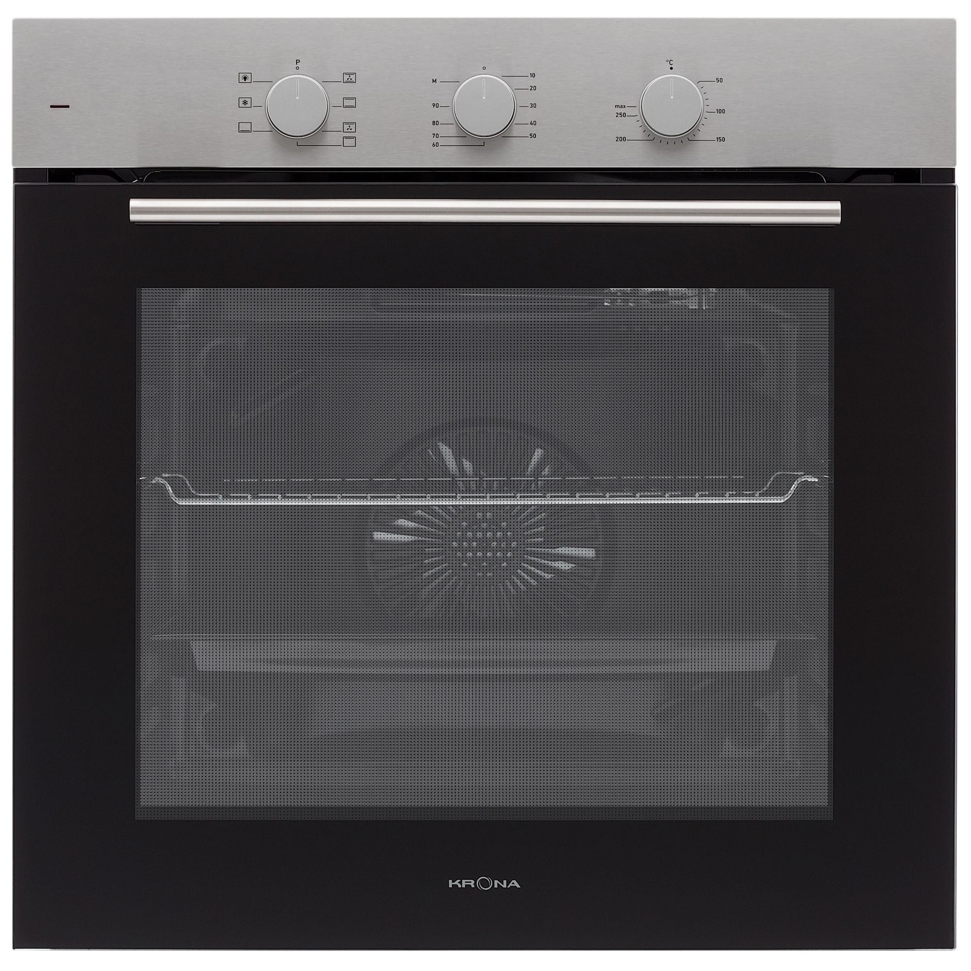Изображение товара Электрический встраиваемый духовой шкаф Krona Element plus 60 IX 72 л черный нержавеющая сталь