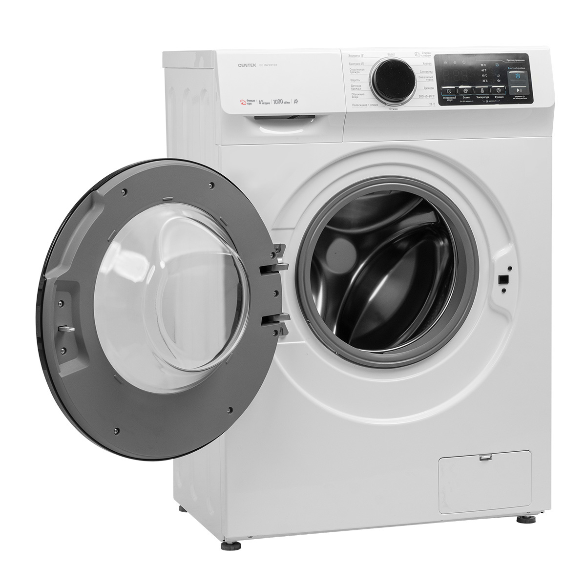 Изображение товара Стиральная машина Centek CT-1920 6 кг 1000 об/мин с функцией пара белая