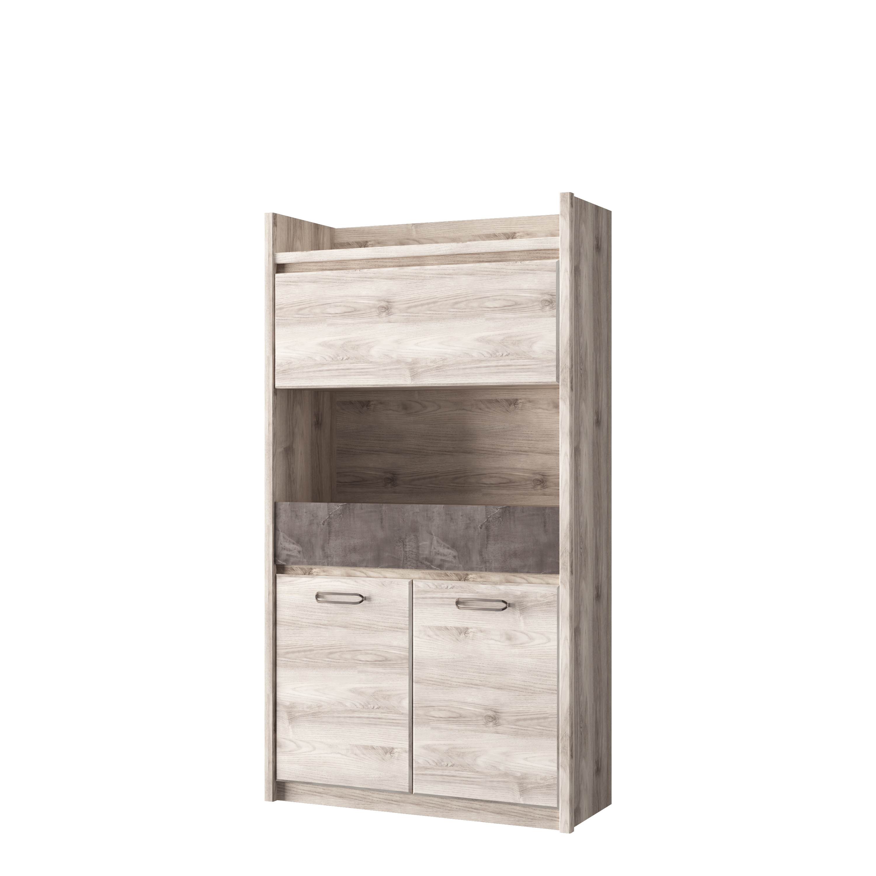 Изображение товара Современный шкаф ANREX 96.4x174.5x39.4 см ясный стиль каштан найроби/оникс