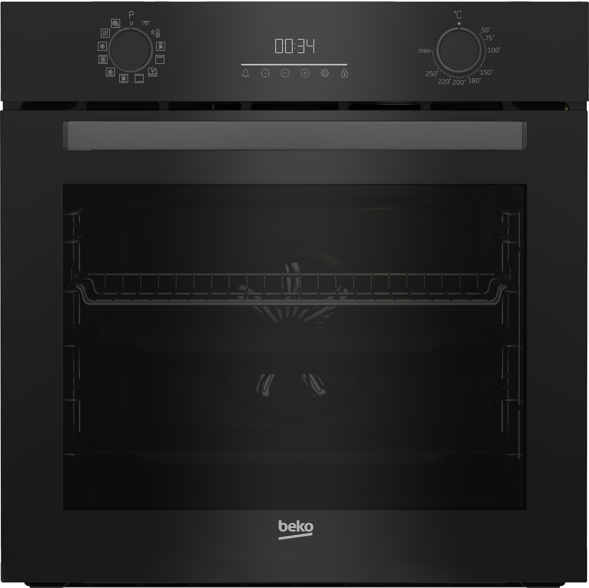 Изображение товара Встраиваемый духовой шкаф BEKO BBIM16300SG 72 л черный конвекция гриль