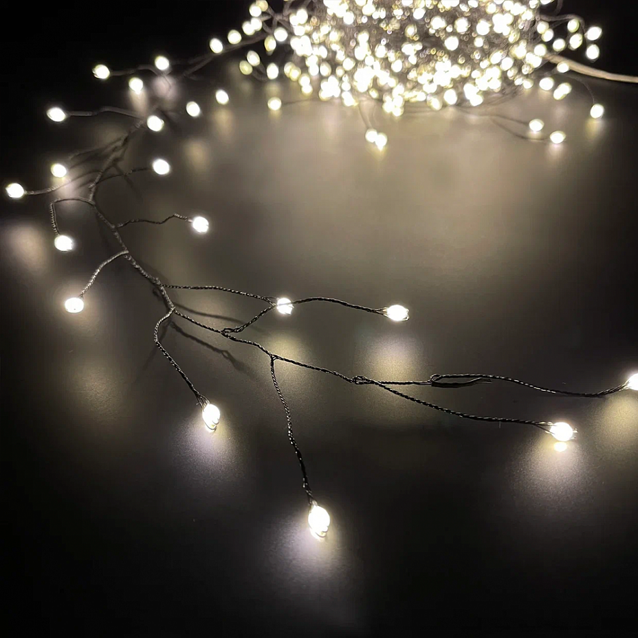 Изображение товара Электрогирлянда универсальная Luca 84918 нить 15 м 600 ламп белый 8 режимов работы