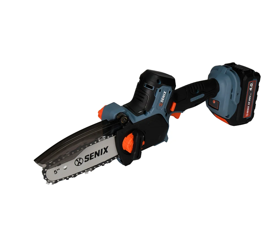 Изображение товара Аккумуляторная бесщёточная цепная пила SENIX CSX2-M3-EU 20 В 12 см с АКБ и ЗУ
