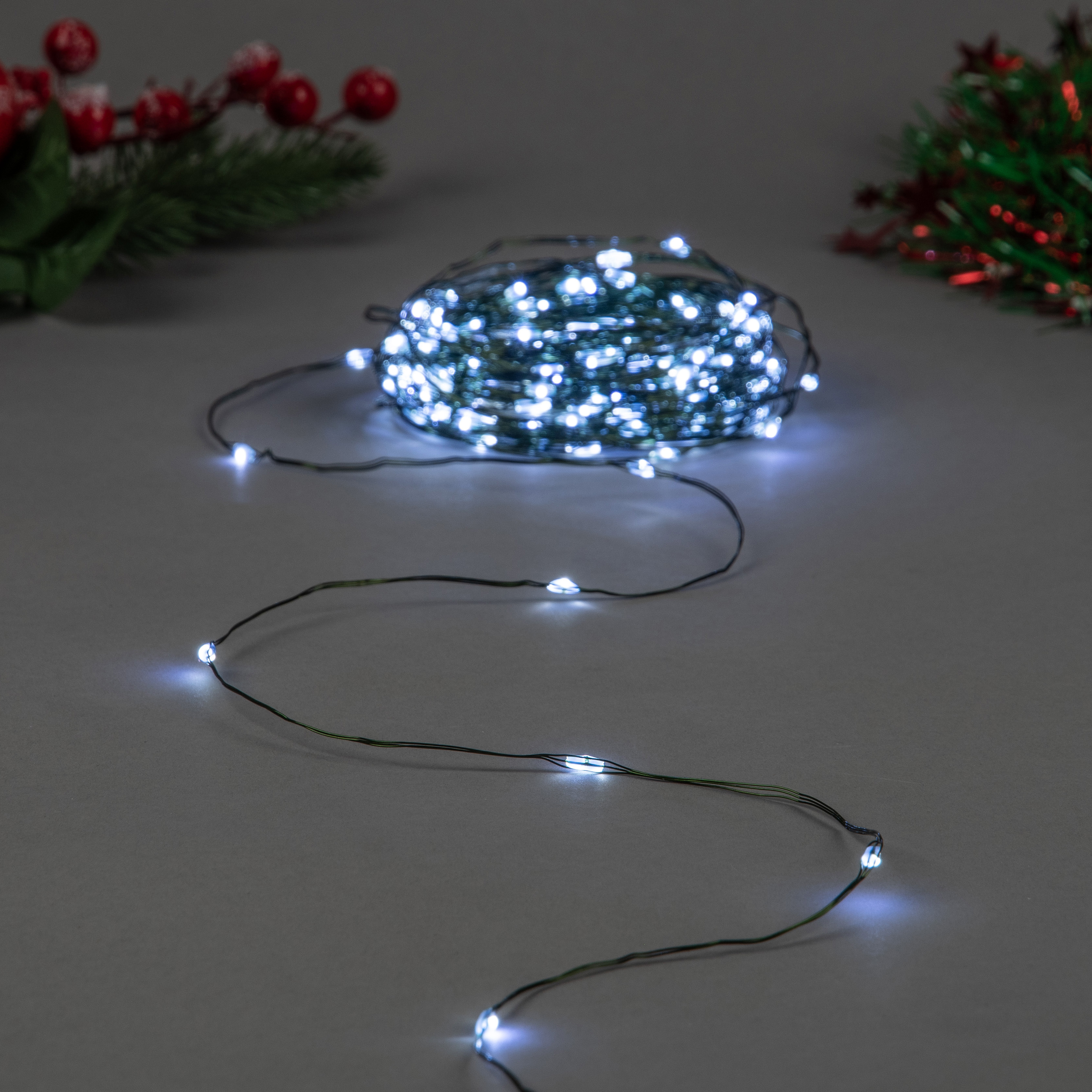 Изображение товара Светодиодная гирлянда роса UNIEL 50 м 8 режимов теплый белый IP20