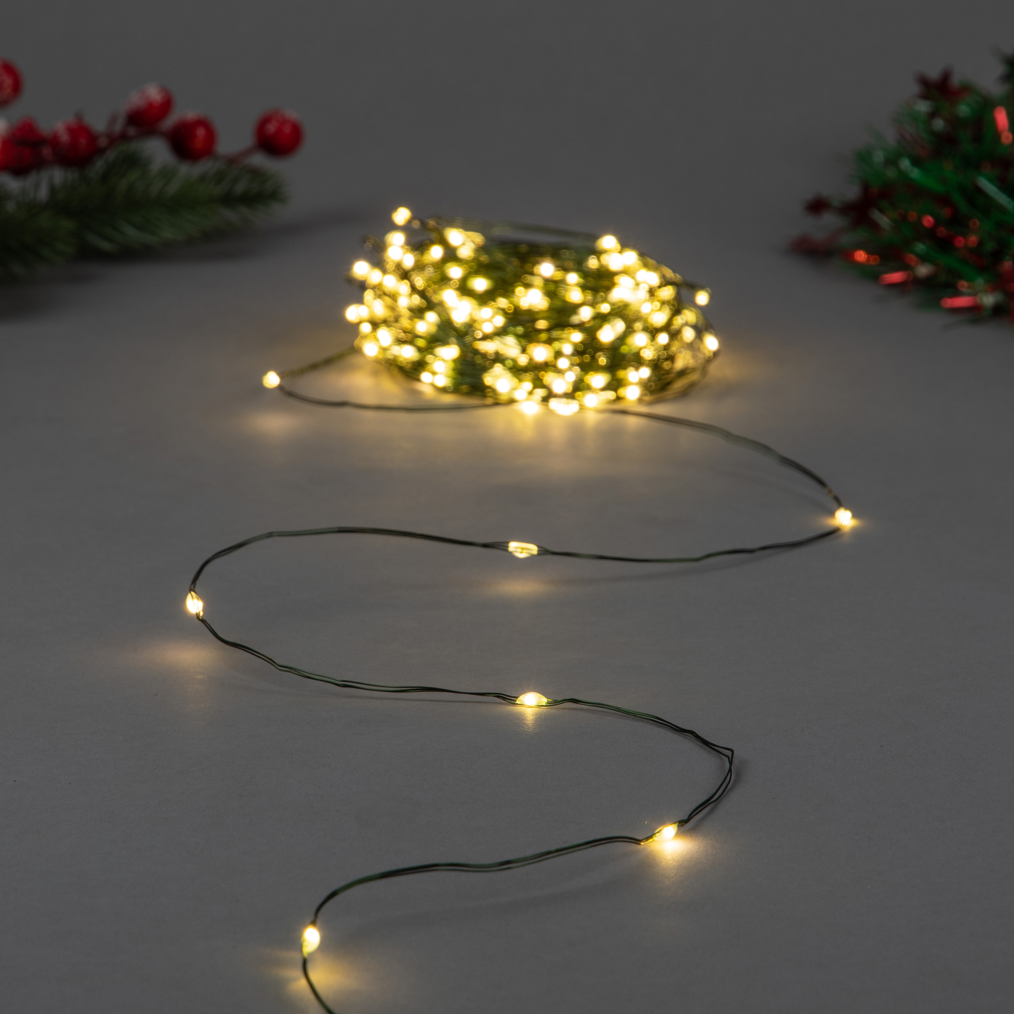 Изображение товара Светодиодная гирлянда роса UNIEL 200 м 2000 LED теплый белый IP20