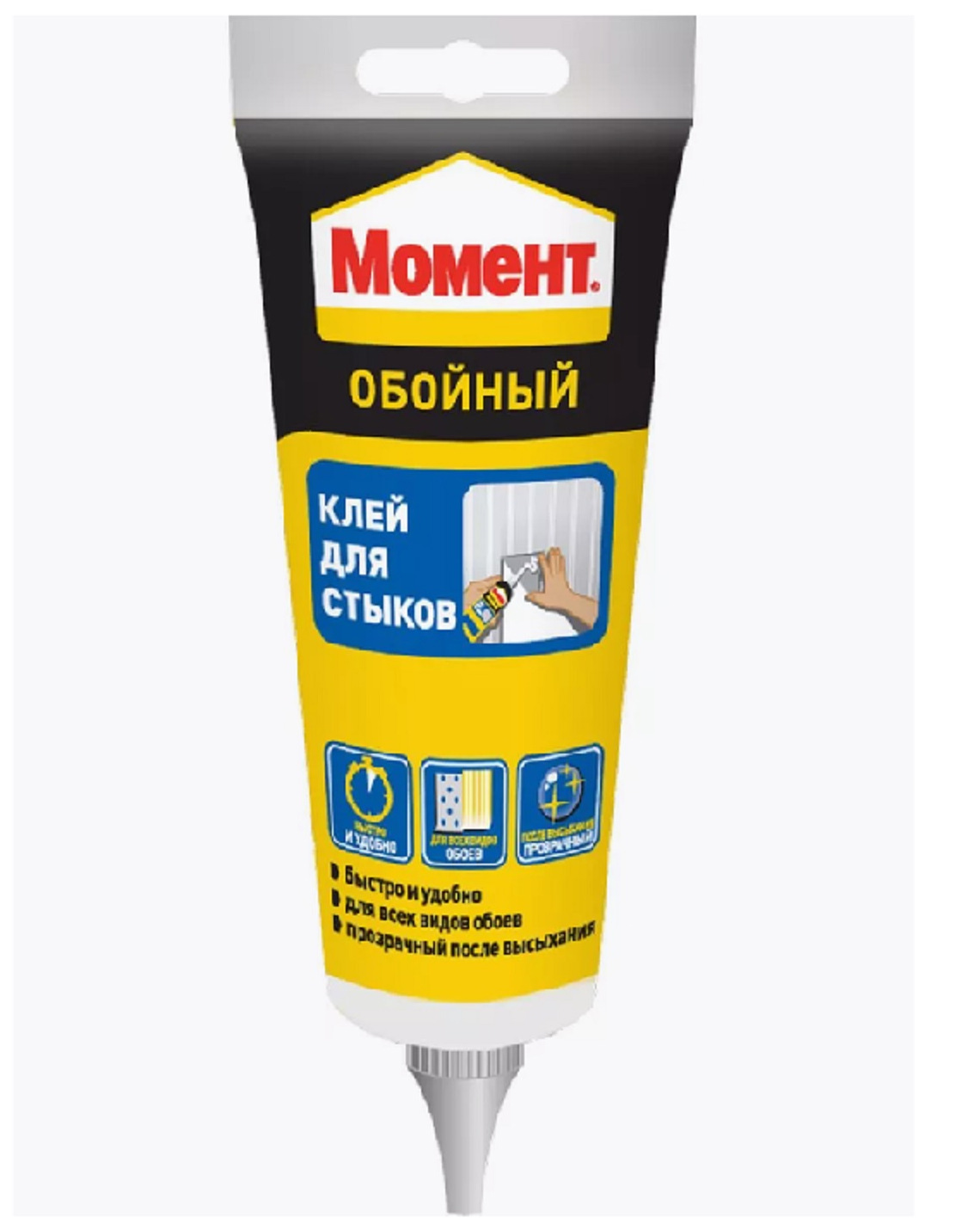КлейдлястыковиподклейкиобоевМоментHE01MoSty120120гтуба