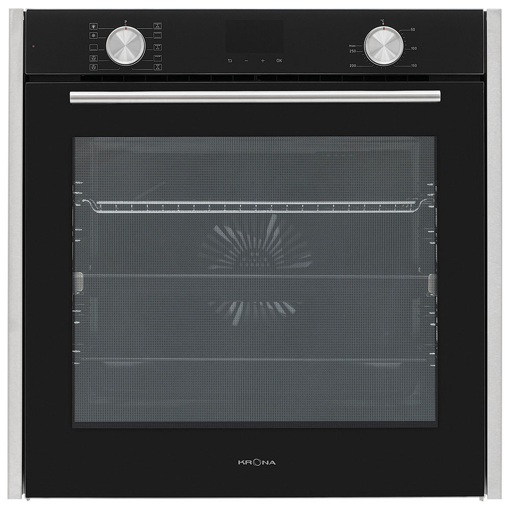 Изображение товара Электрический духовой шкаф Krona QUENDEL 60 BL/S 59.5x59.5x56.8 см цвет черный, нержавеющая сталь