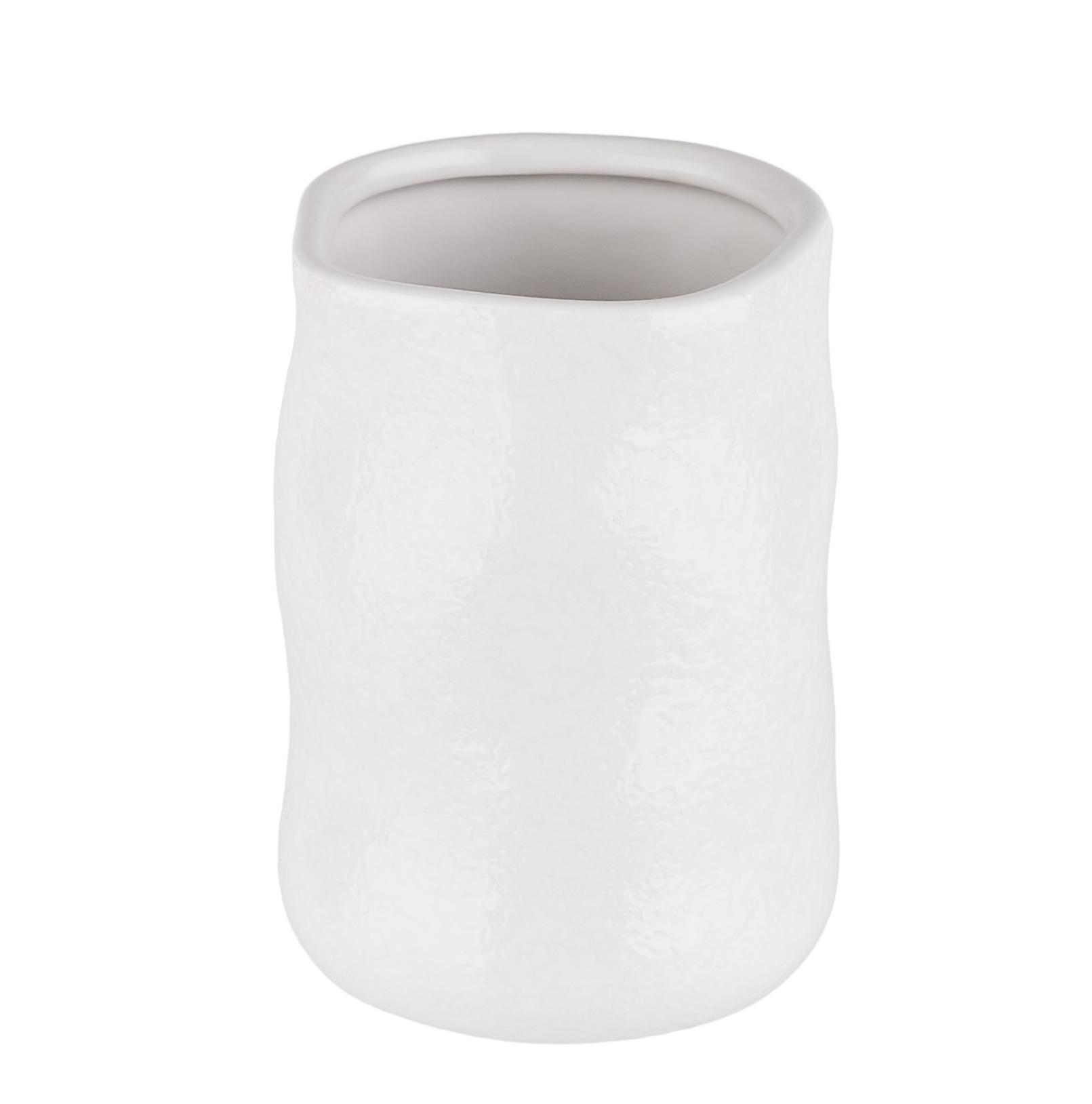 Изображение товара Стакан для зубных щеток Verran Mollis из керамики, белый, 7.7х10.7 см