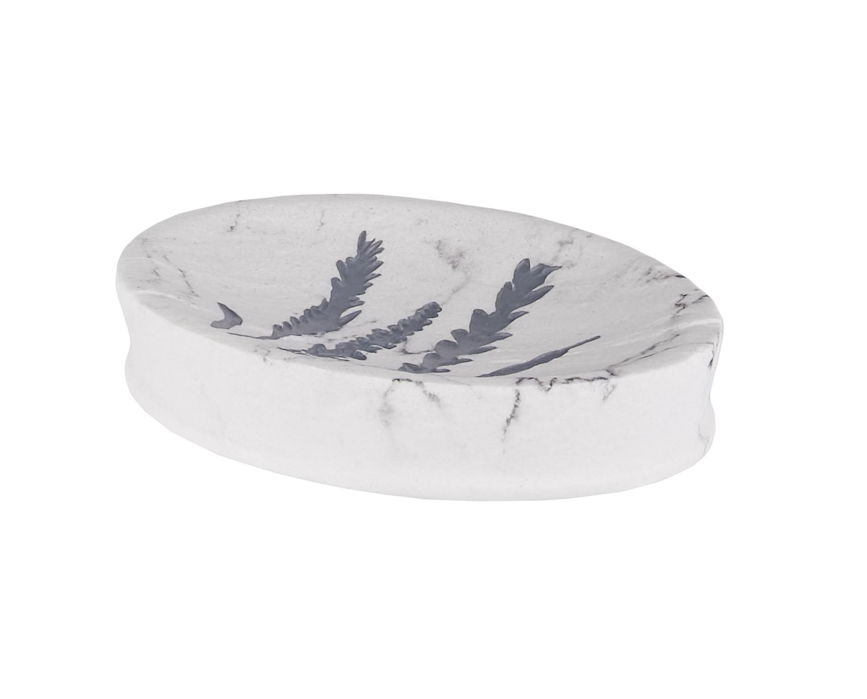 Изображение товара Мыльница Verran Violet из полирезина белая круглая для ванной комнаты