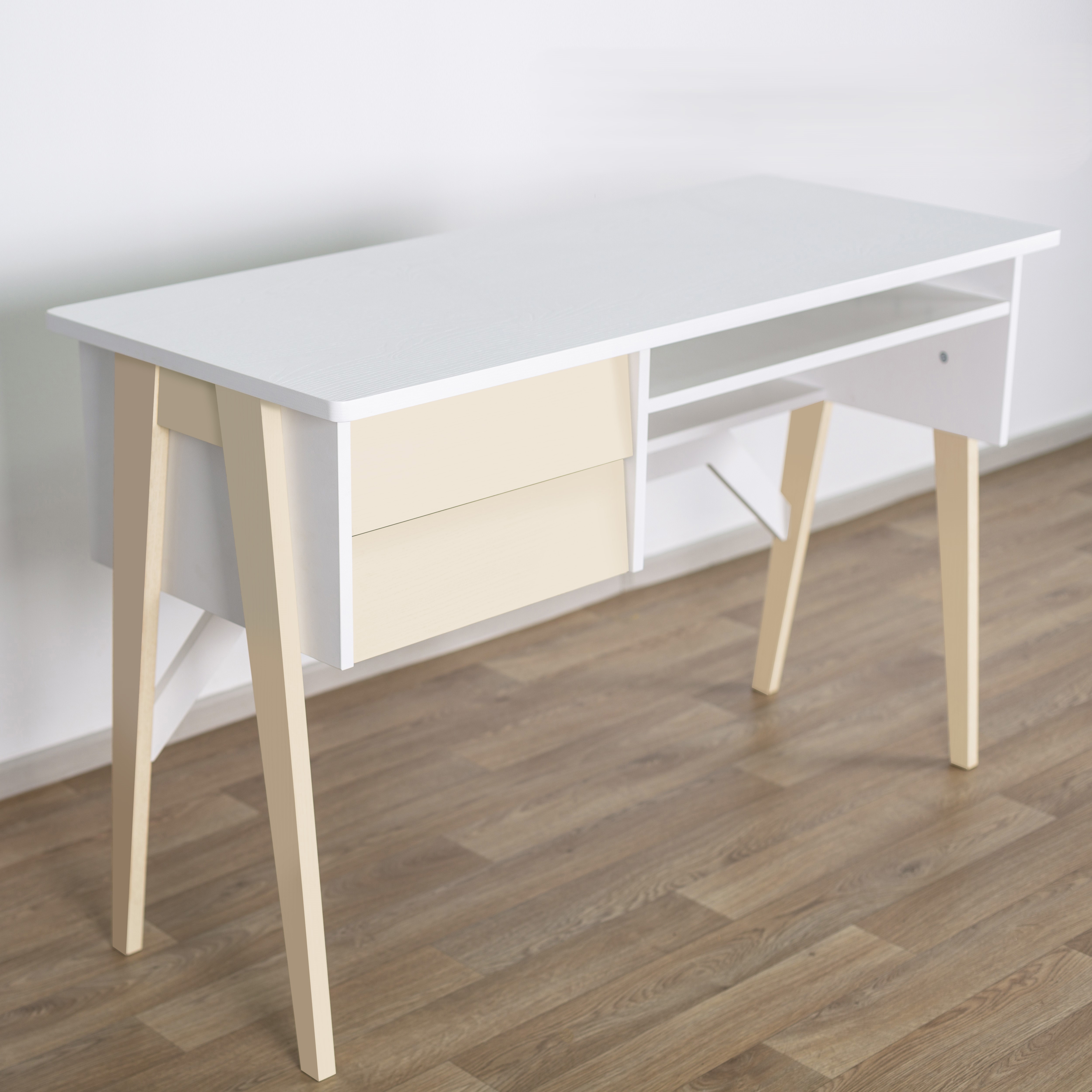 Изображение товара Письменный стол Glider Сканди белый 120x76x50 см