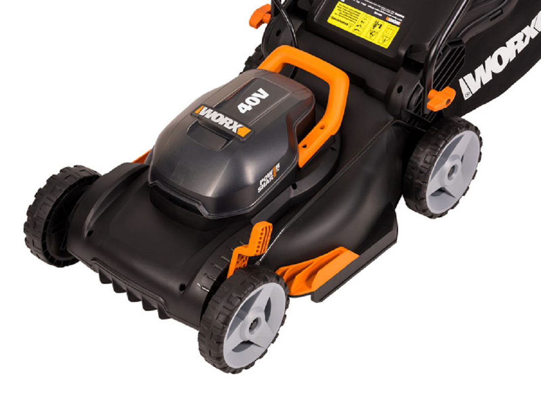 Изображение товара Газонокосилка аккумуляторная Worx WG743E 20 В, 40 см, 2х4 Ач