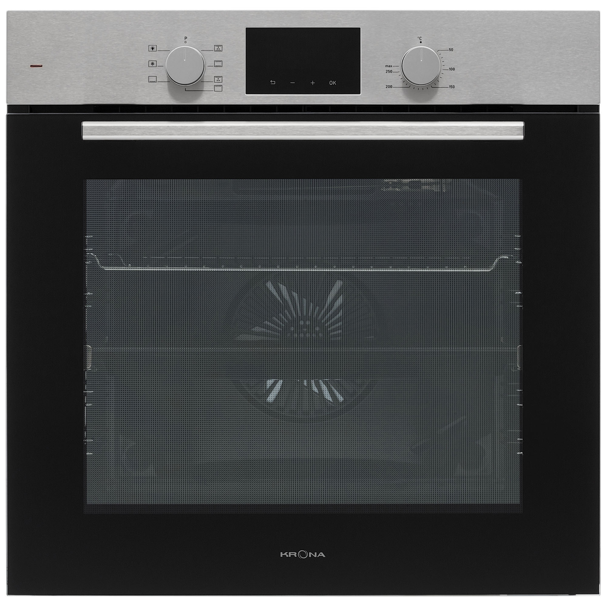 Изображение товара Электрический встраиваемый духовой шкаф Krona KROE094 78 л дизайн из стекла и нержавеющей стали чер