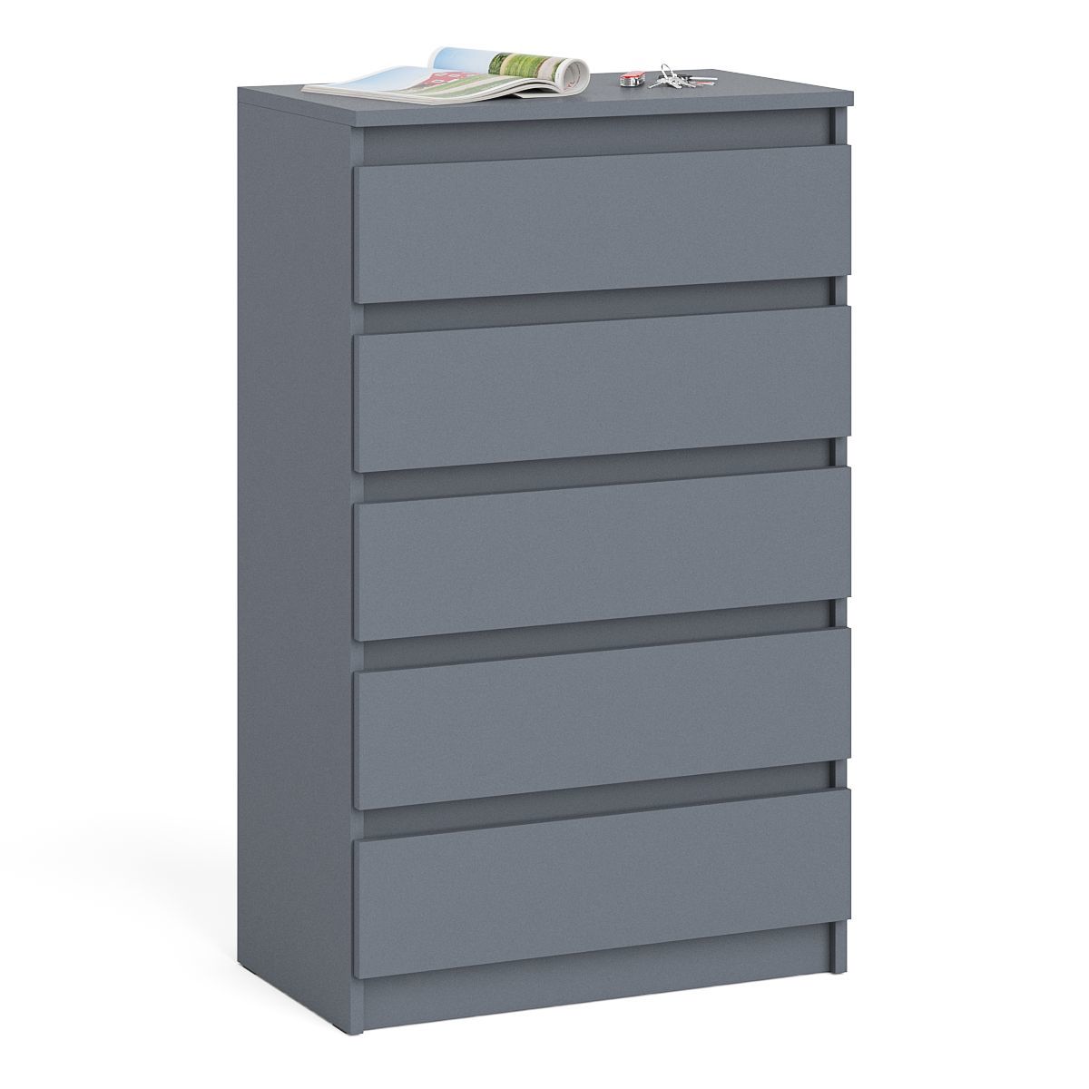 Изображение товара Комод СВК Мори мк700.5 5 ящиков 70x41x114 см ЛДСП цвет графит