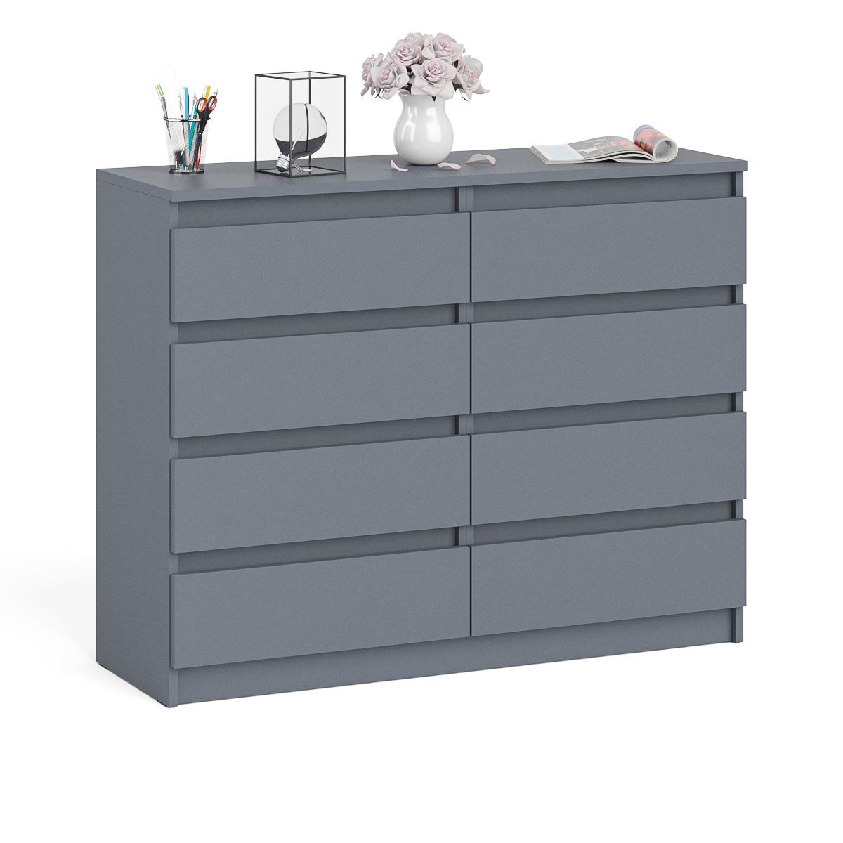 Изображение товара Комод СВК Мори мк1200.8 8 ящиков современный дизайн российская сборка