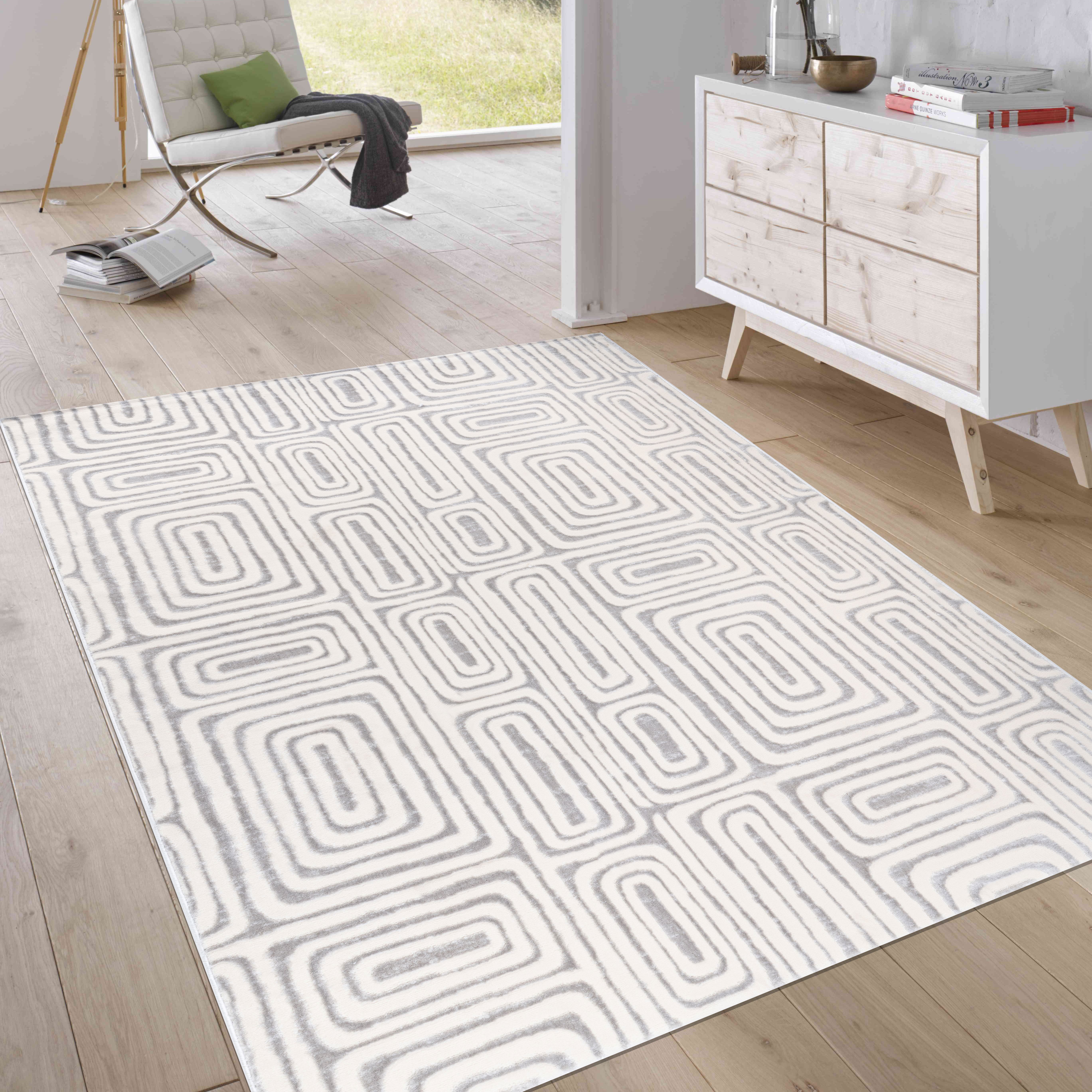 Изображение товара Ковер Kreaforta Breeze 80x150 см полиэстер бежевый современный дизайн