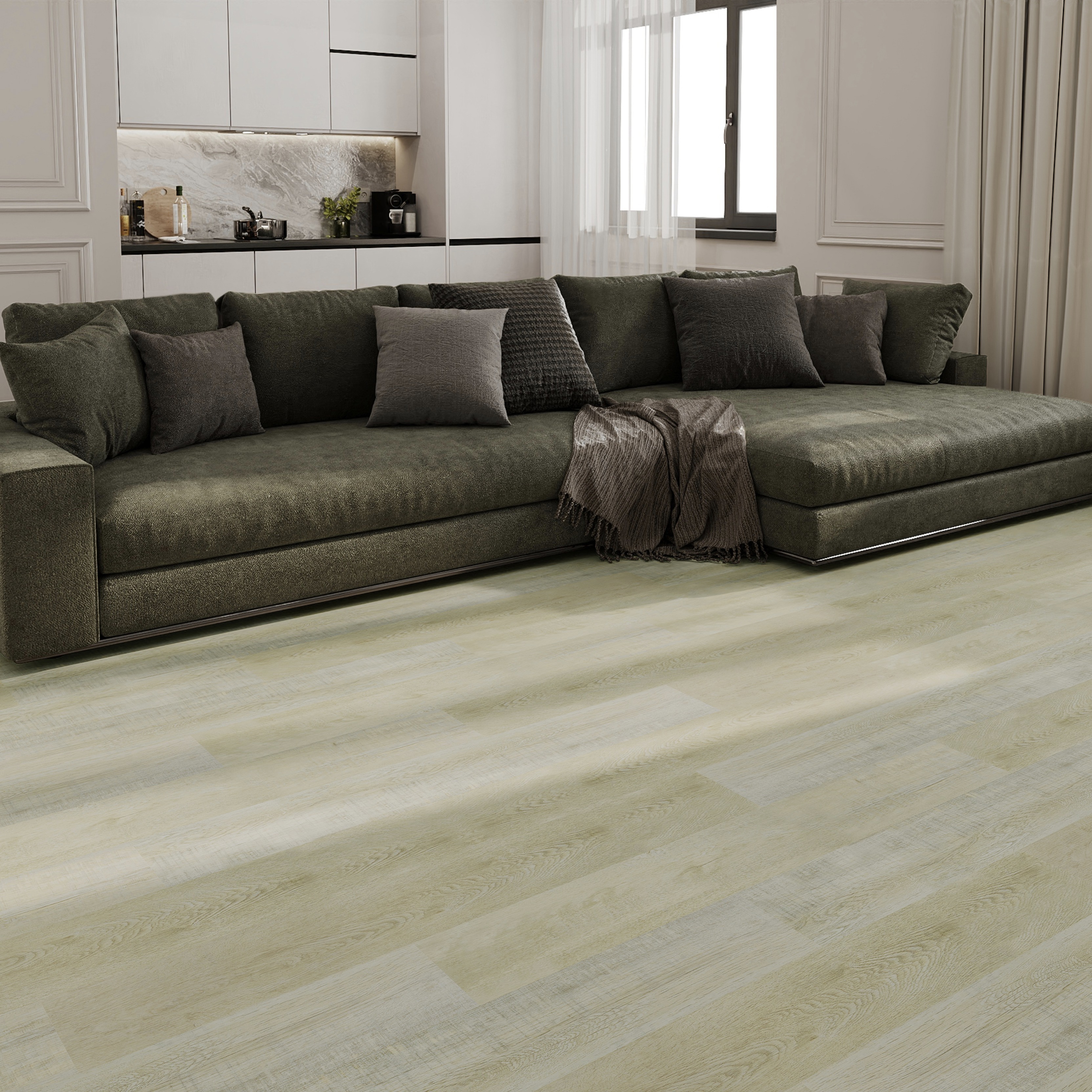 Изображение товара SPC плитка Novafloor Дуб пиленный 42 класс 3.5 мм водостойкая для пола