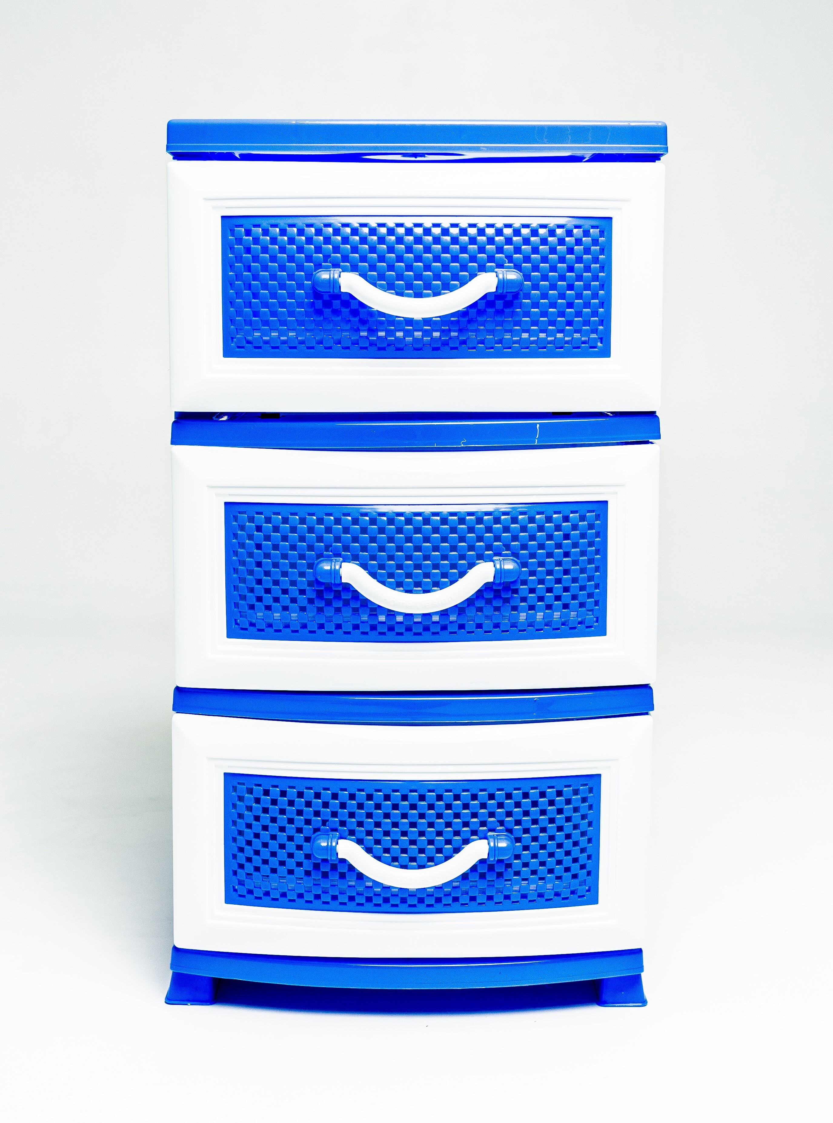 Изображение товара Комод Росспласт Дельфин голубой-белый 3 ящика для детской комнаты