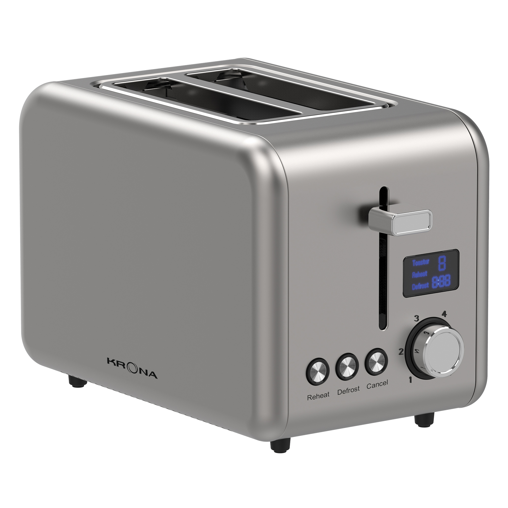 Изображение товара Тостер Krona Digitaler inox цвет нержавеющая сталь