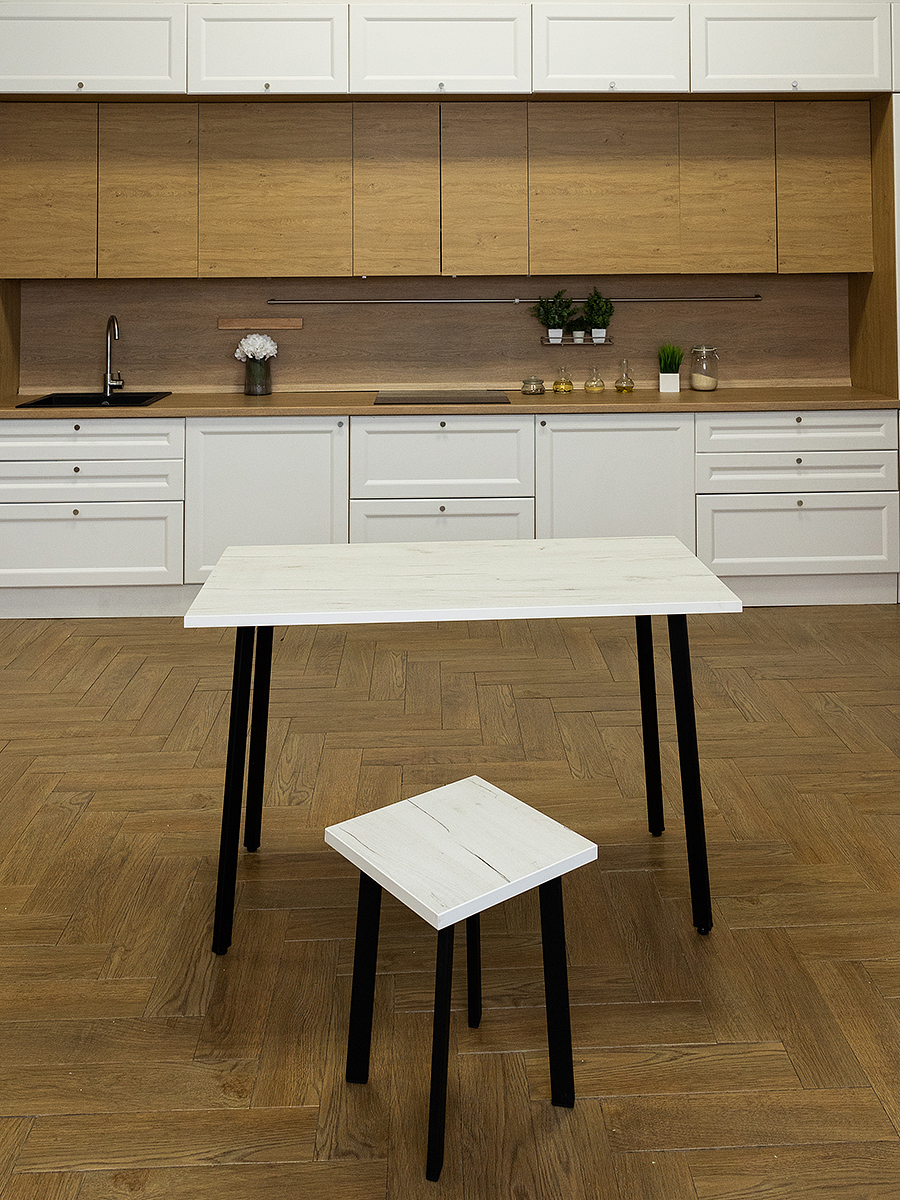 Изображение товара Обеденный кухонный стол Diko Loft Delight Dining 140x70x75 см дуб серый