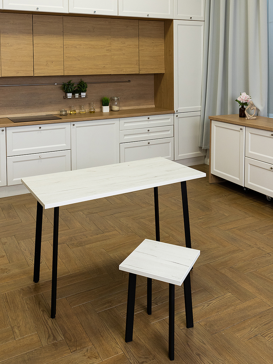 Изображение товара Кухонный стол Diko Loft Delight Dining 60х60х75 см цвет дуб белый крафт