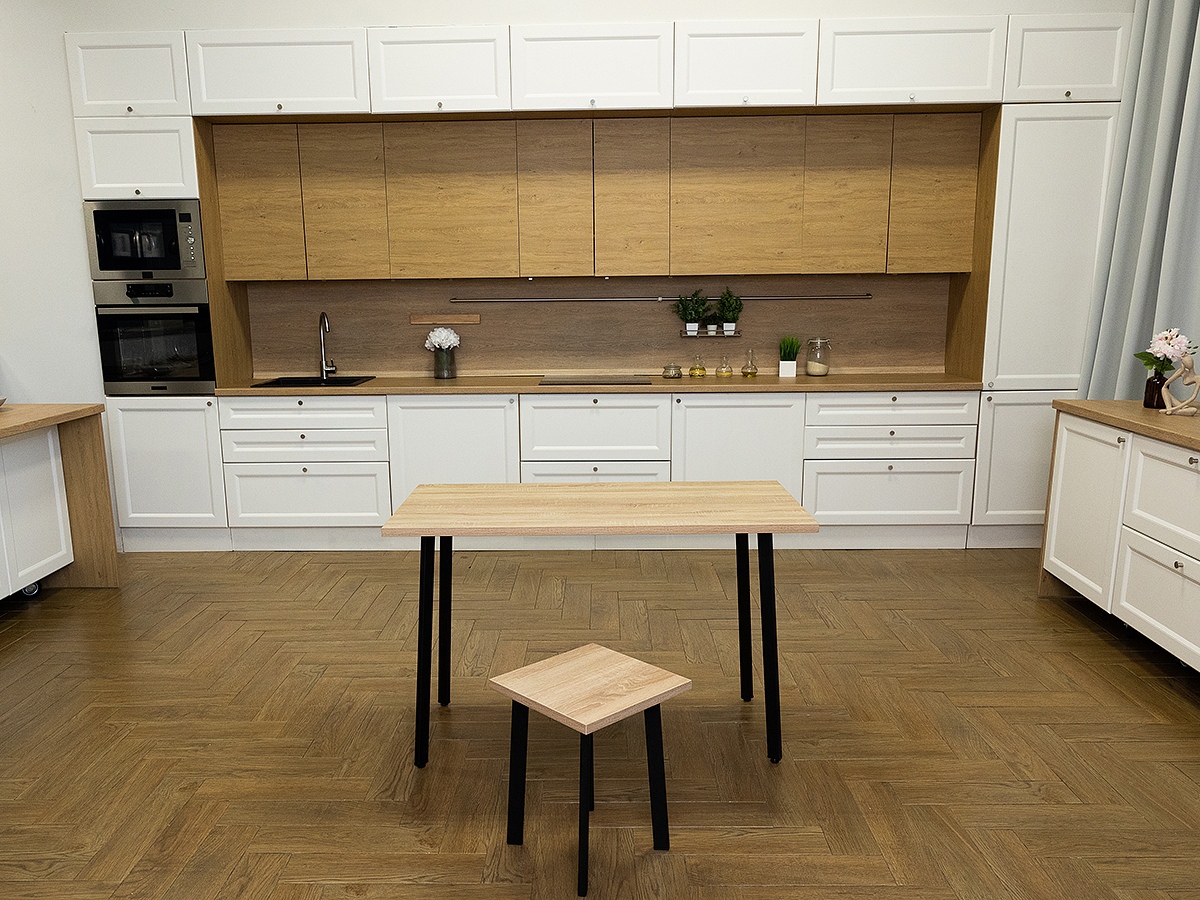 Изображение товара Кухонный стол Diko Loft Delight Dining 60x60x75 см цвет дуб сонома Изображение товара Кухонный стол Diko Loft Delight Dining 60x60x75 см цвет дуб сонома