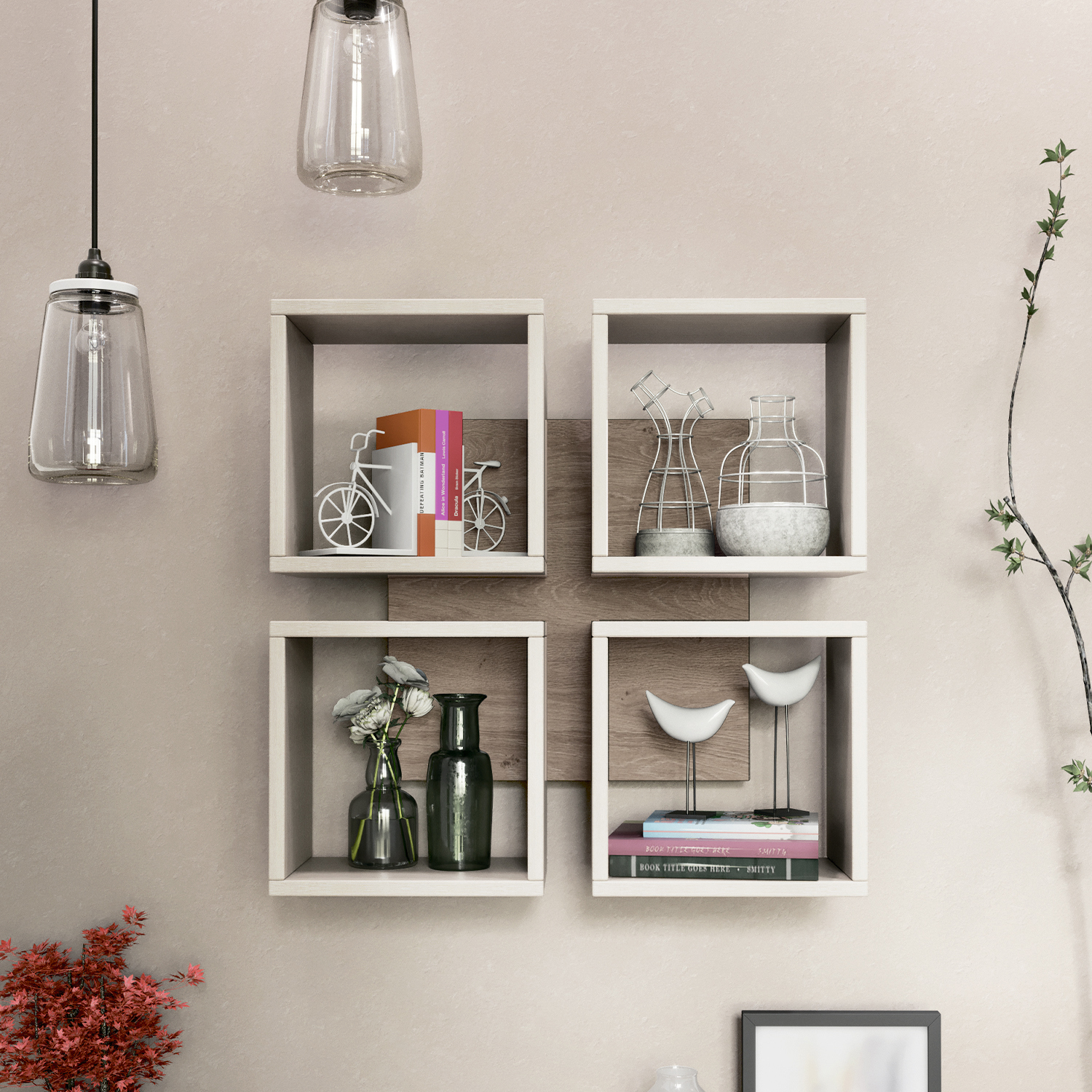 Изображение товара Полка Трия 60x20 см ЛДСП цвет белый Изображение товара Полка Трия 60x20 см ЛДСП цвет белый