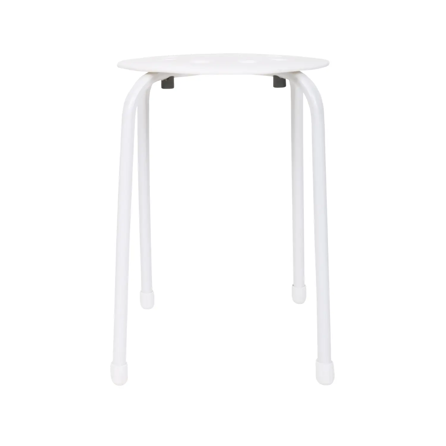 Табурет Nika ТП01 33x46x33 см ножки металл/сиденье пластик белый - 2