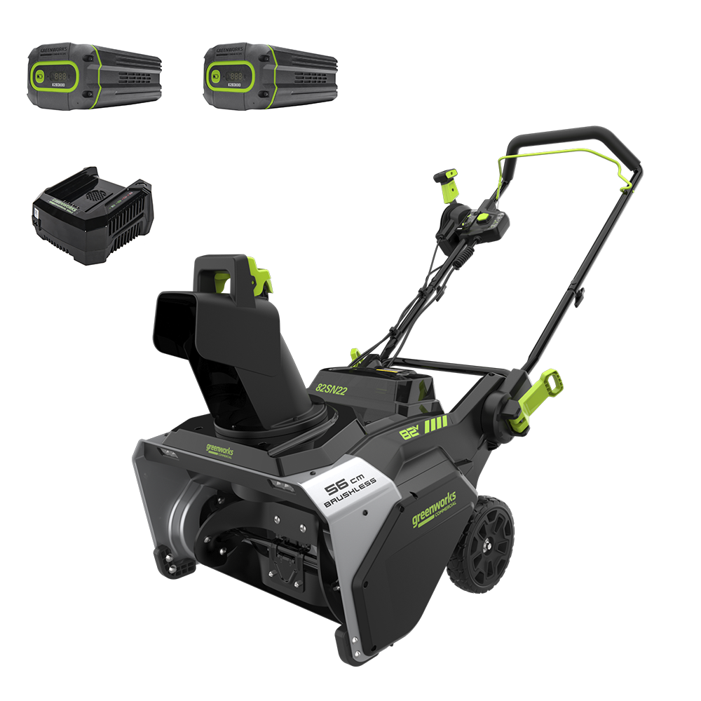 Изображение товара Аккумуляторный снегоуборщик Greenworks 82SN22 82V 56 см бесщёточный