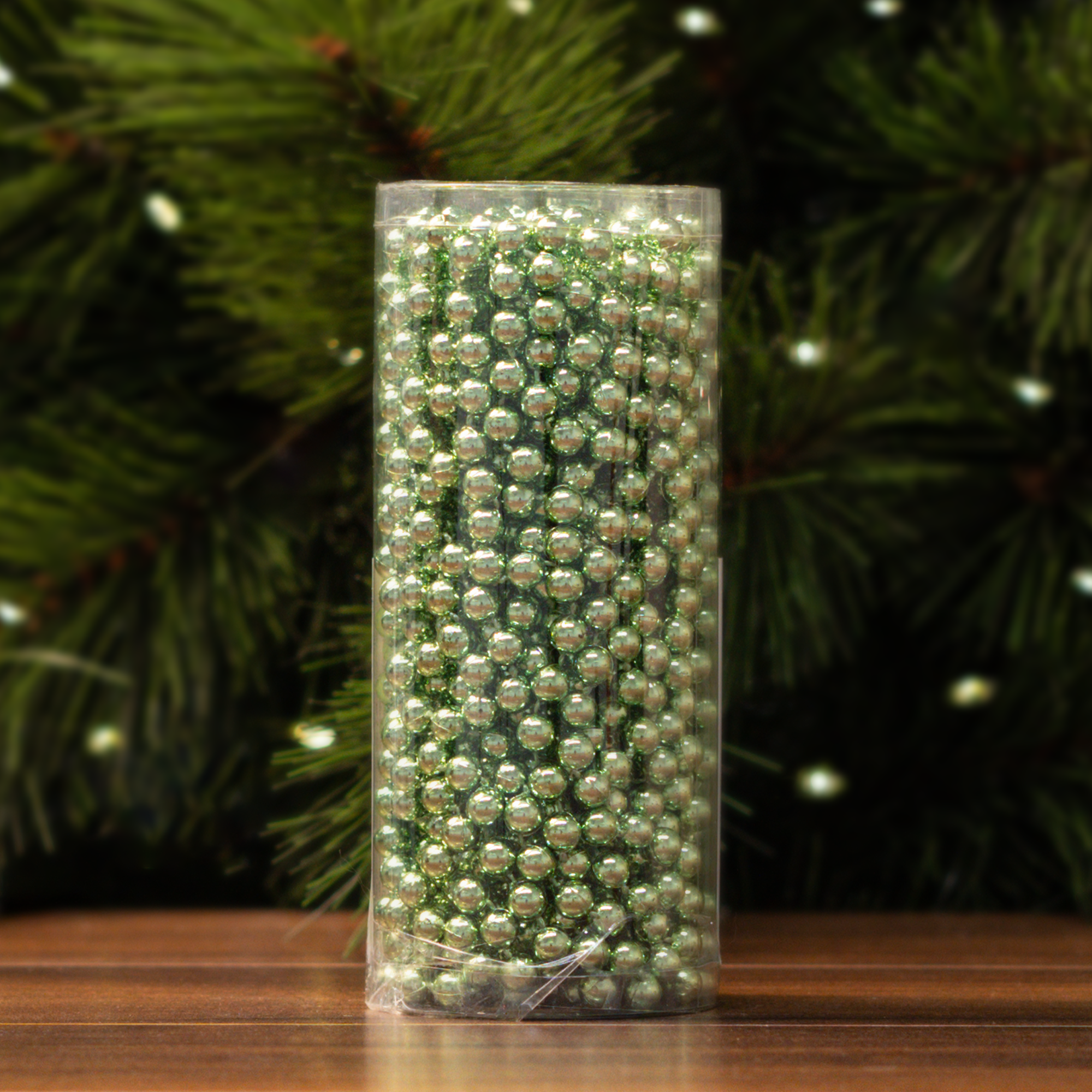 Изображение товара Бусы пластиковые D8мм 10м зелёный