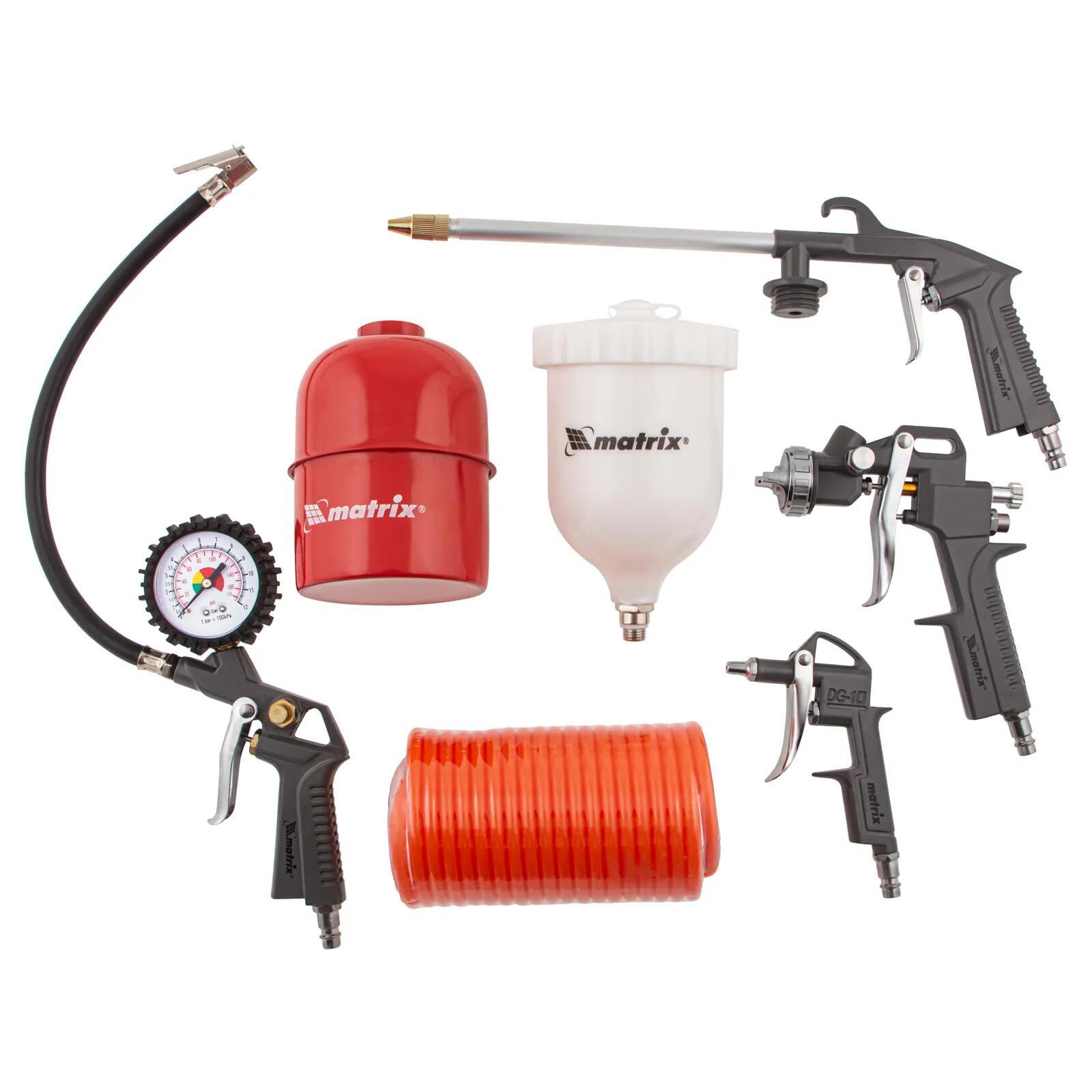 Изображение товара Набор пневматических инструментов Matrix 57304 5 предметов для автомастерской и ремонта