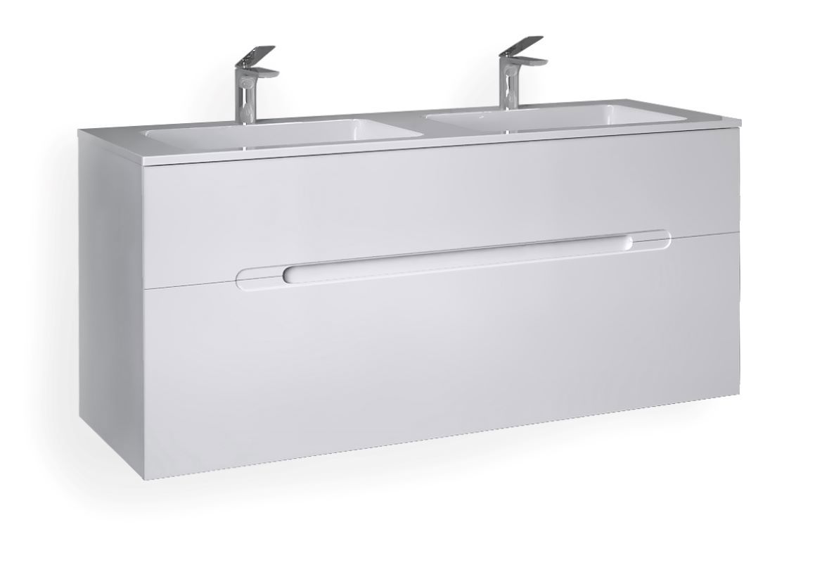 Изображение товара Тумба под раковину подвесная Jorno Mol.01.122/P/W 120см цвет белый