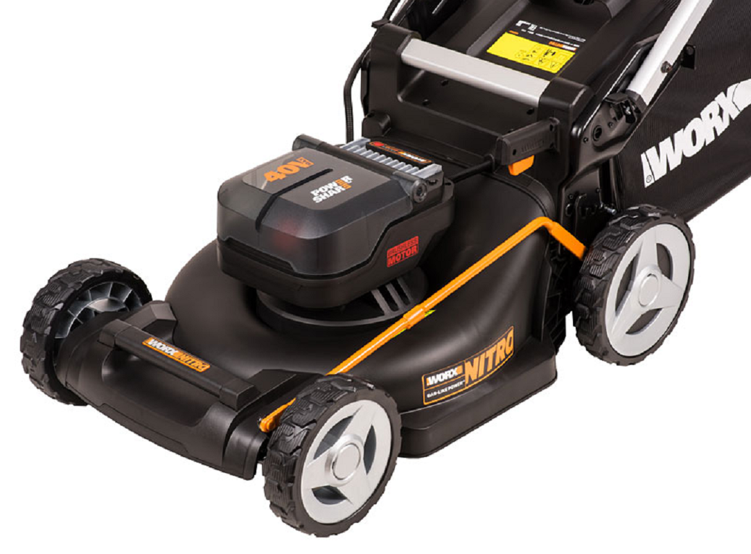 Изображение товара Газонокосилка аккумуляторная Worx WG749E 46 см 2x4 Ач Время зарядки 60 мин