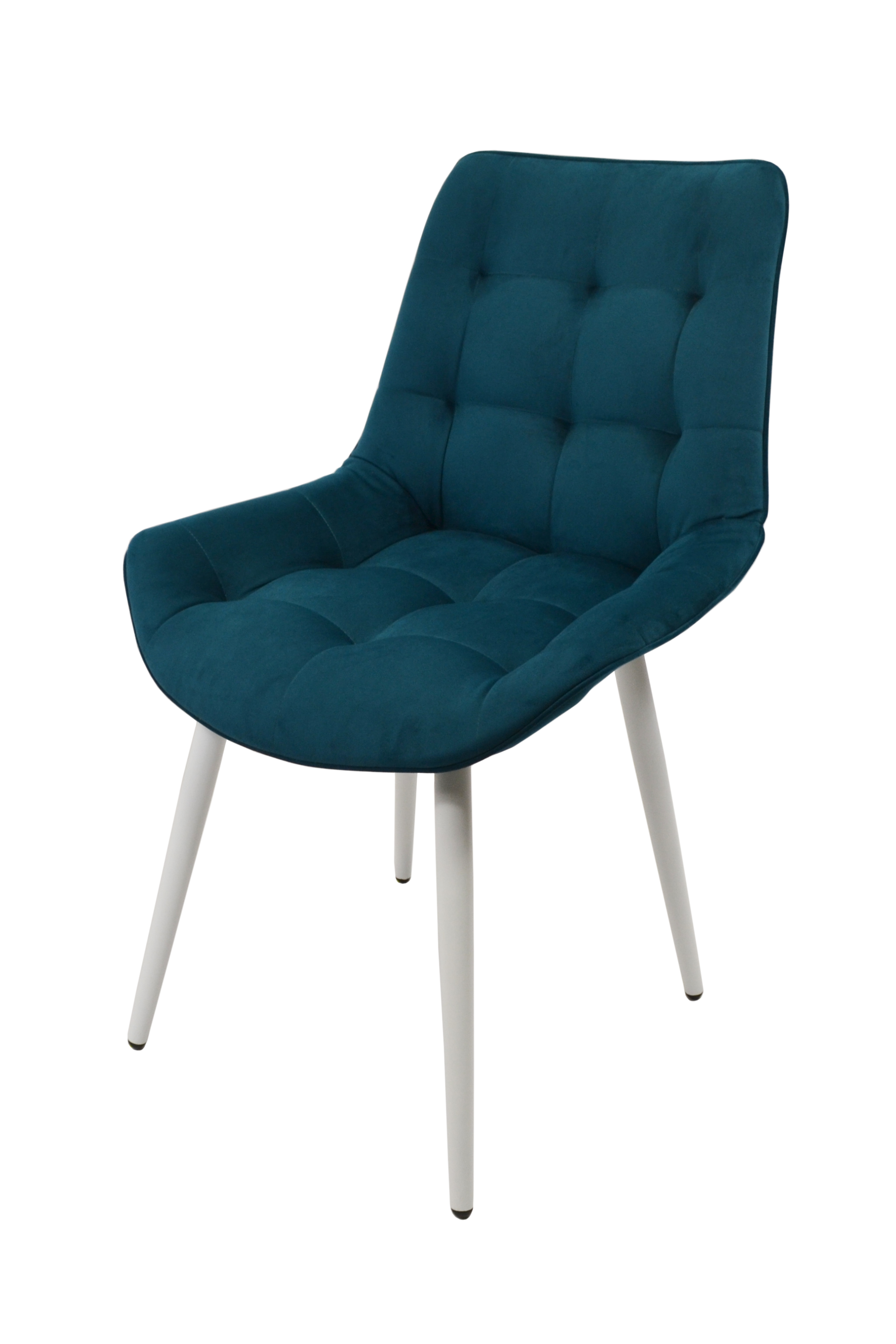 Изображение товара Стул Mirabello Мирабелла Женева 50x87x60 см велюр белый/синий