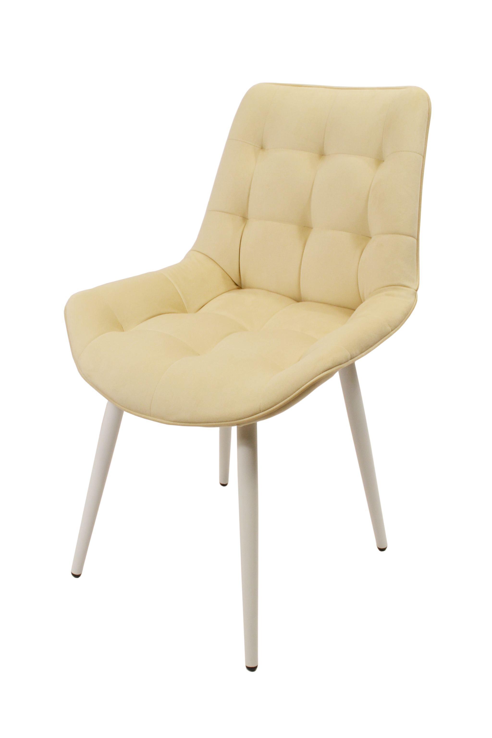 Изображение товара Стул Mirabello Мирабелла женева 50x87x60 см велюр цвет кремовый/белый