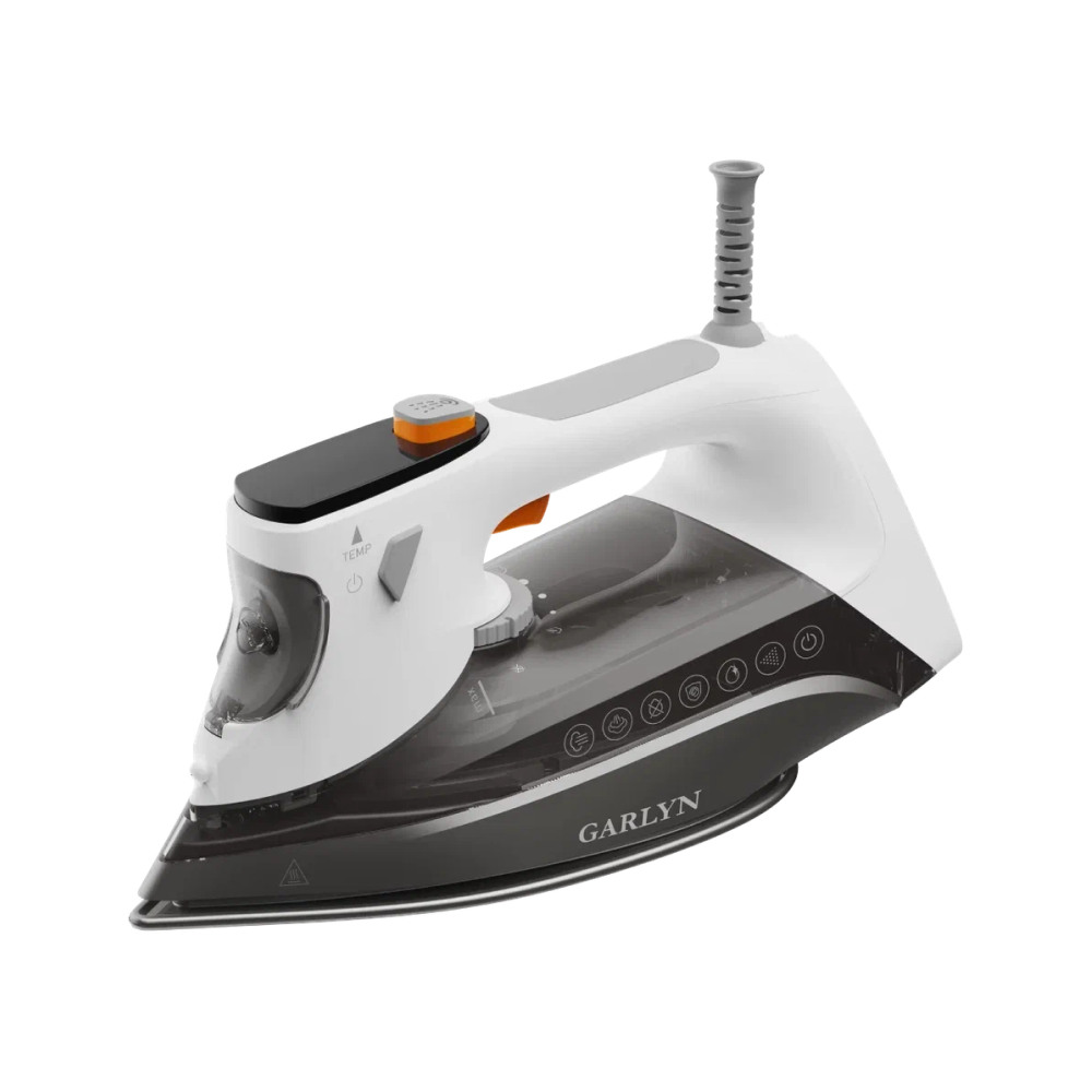 Изображение товара Гарнитур утюг Garlyn GT-220 черный с керамической подошвой и функциями отпаривания