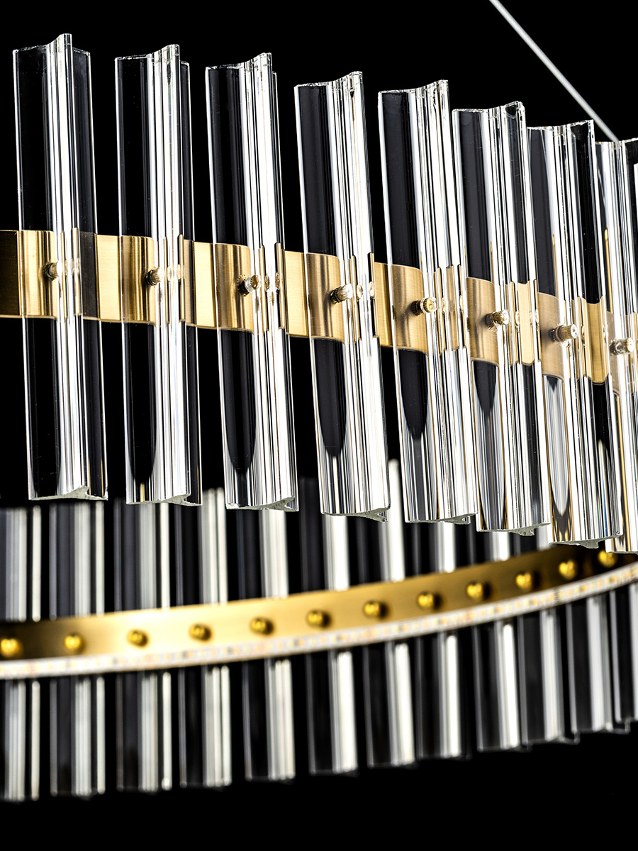 Изображение товара Люстра подвесная светодиодная Lightona 3095-d 50 м² нейтральный белый свет латунь