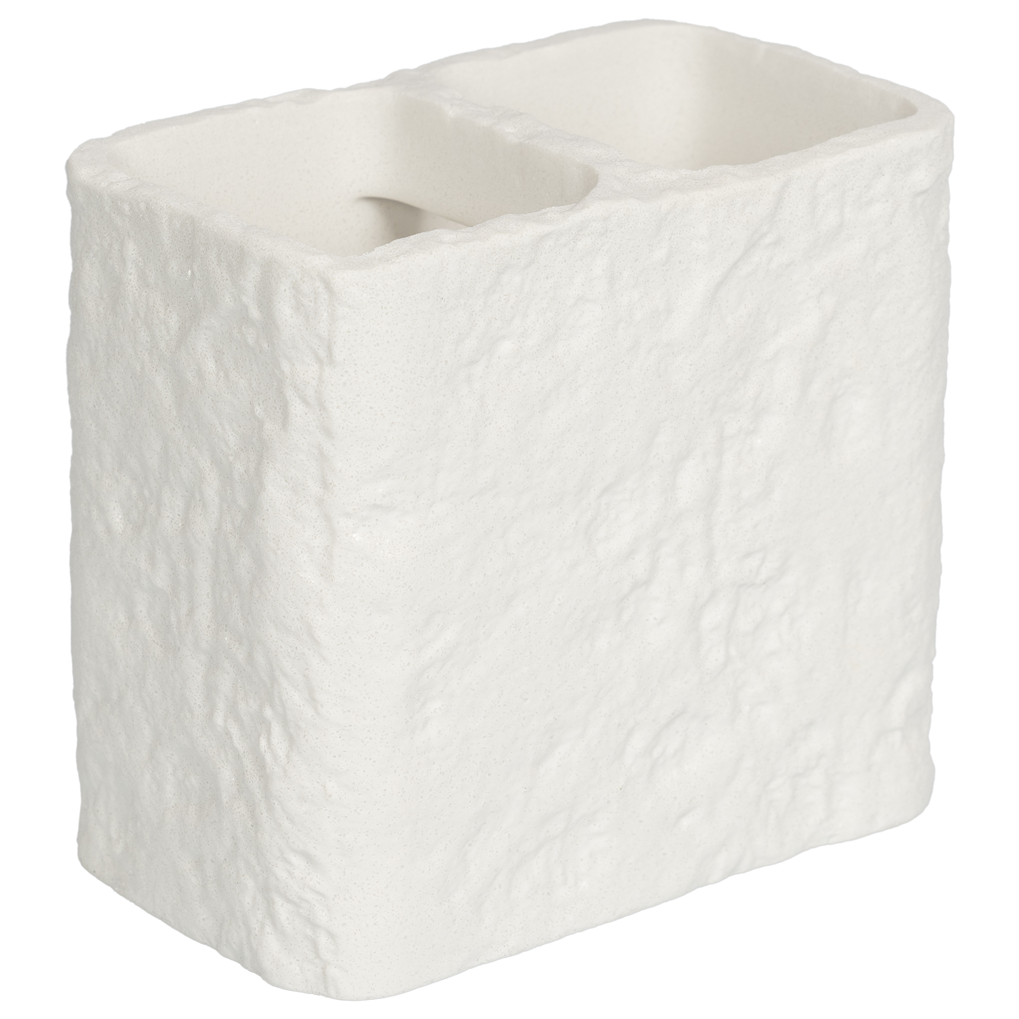 Изображение товара Стакан для зубных щеток Vidage Агра из полирезина белый с разделителями