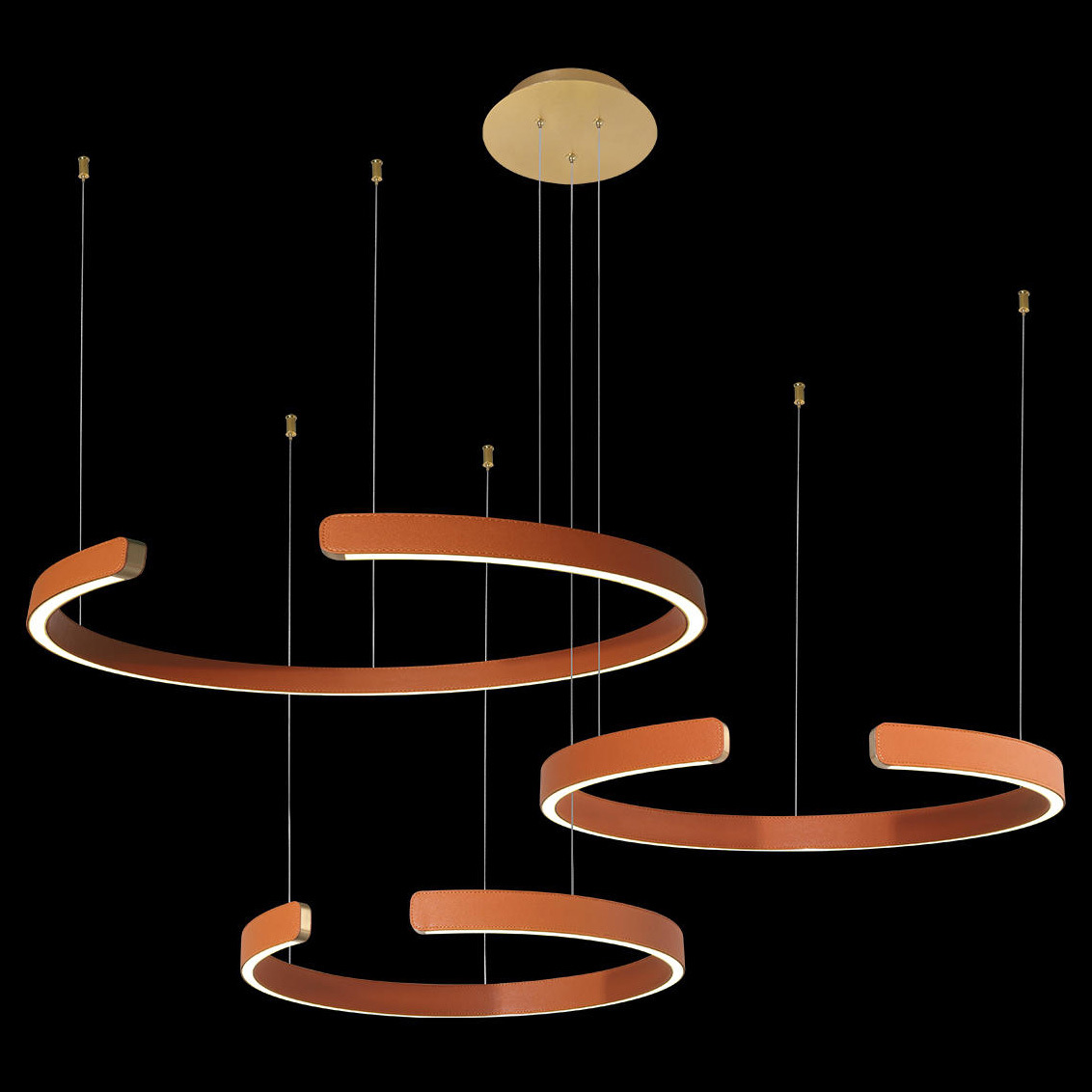 Изображение товара Подвесной светодиодный светильник LOFT IT Ring 10025/3 Orange для современных интерьеров