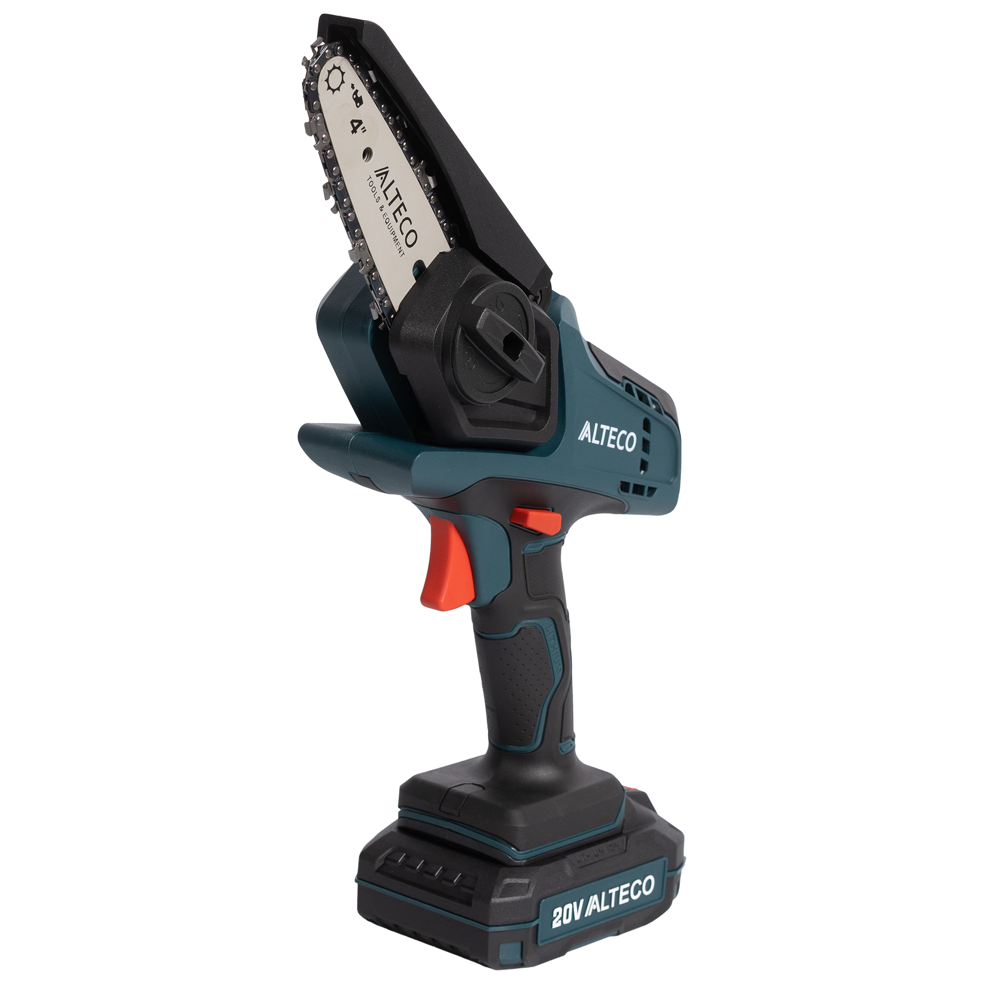 Изображение товара Аккумуляторная цепная пила Alteco CCMS2010 20 В легкая и безопасная