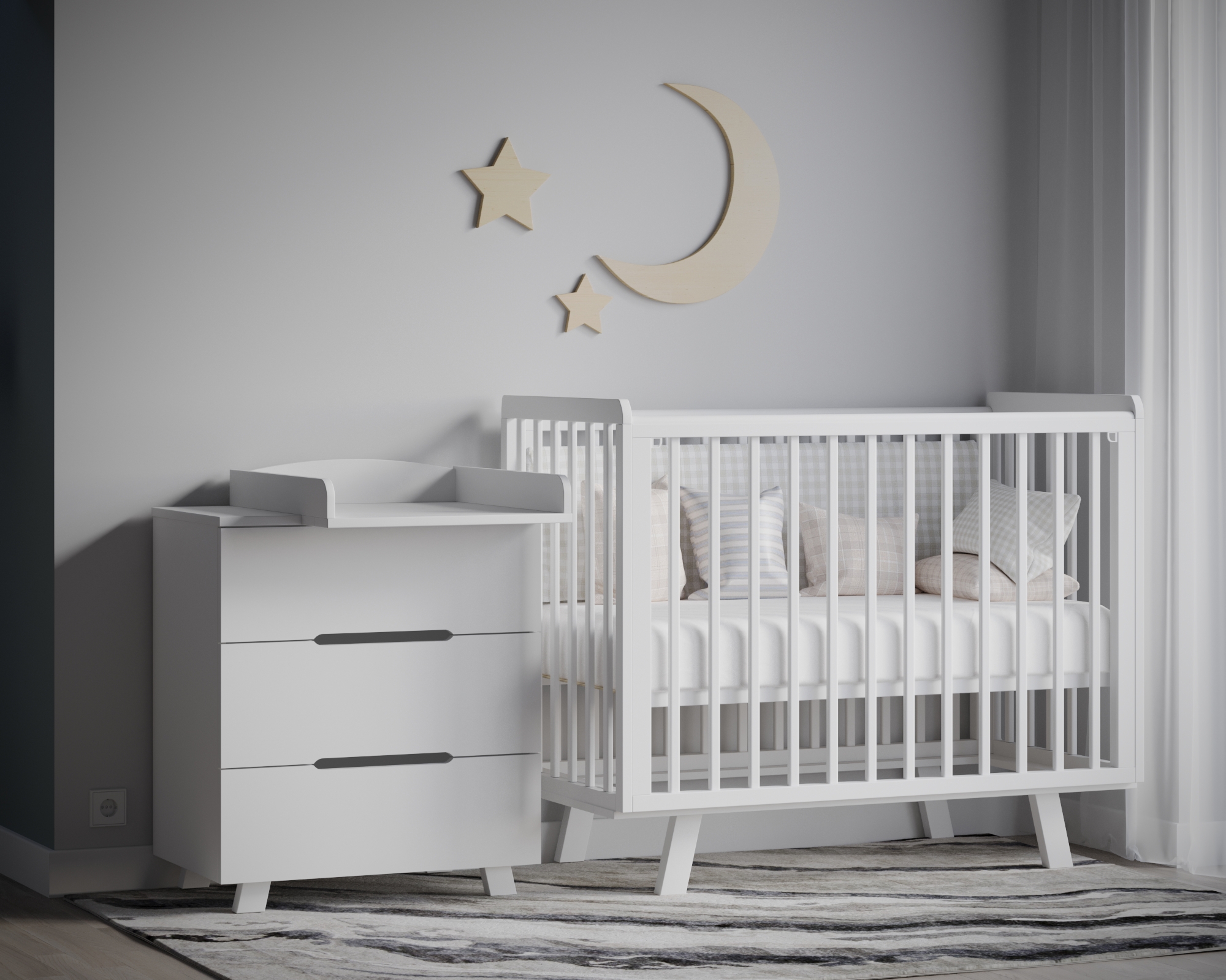 Изображение товара Кровать Incanto Anniken 60x120 см дерево цвет белый