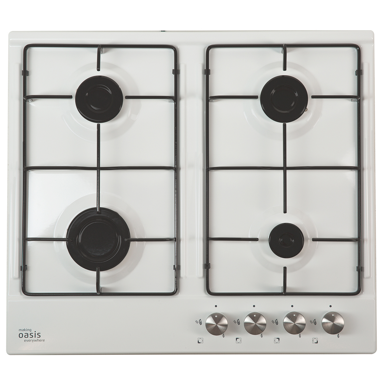 Изображение товара Газовая варочная панель Making Oasis Everywhere P-EW B 58 см 4 конфорки цвет белый
