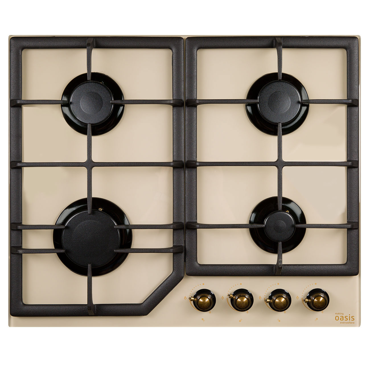 Изображение товара Газовая варочная панель Making Oasis Everywhere P-GR F 61 см 4 конфорки цвет бежевый