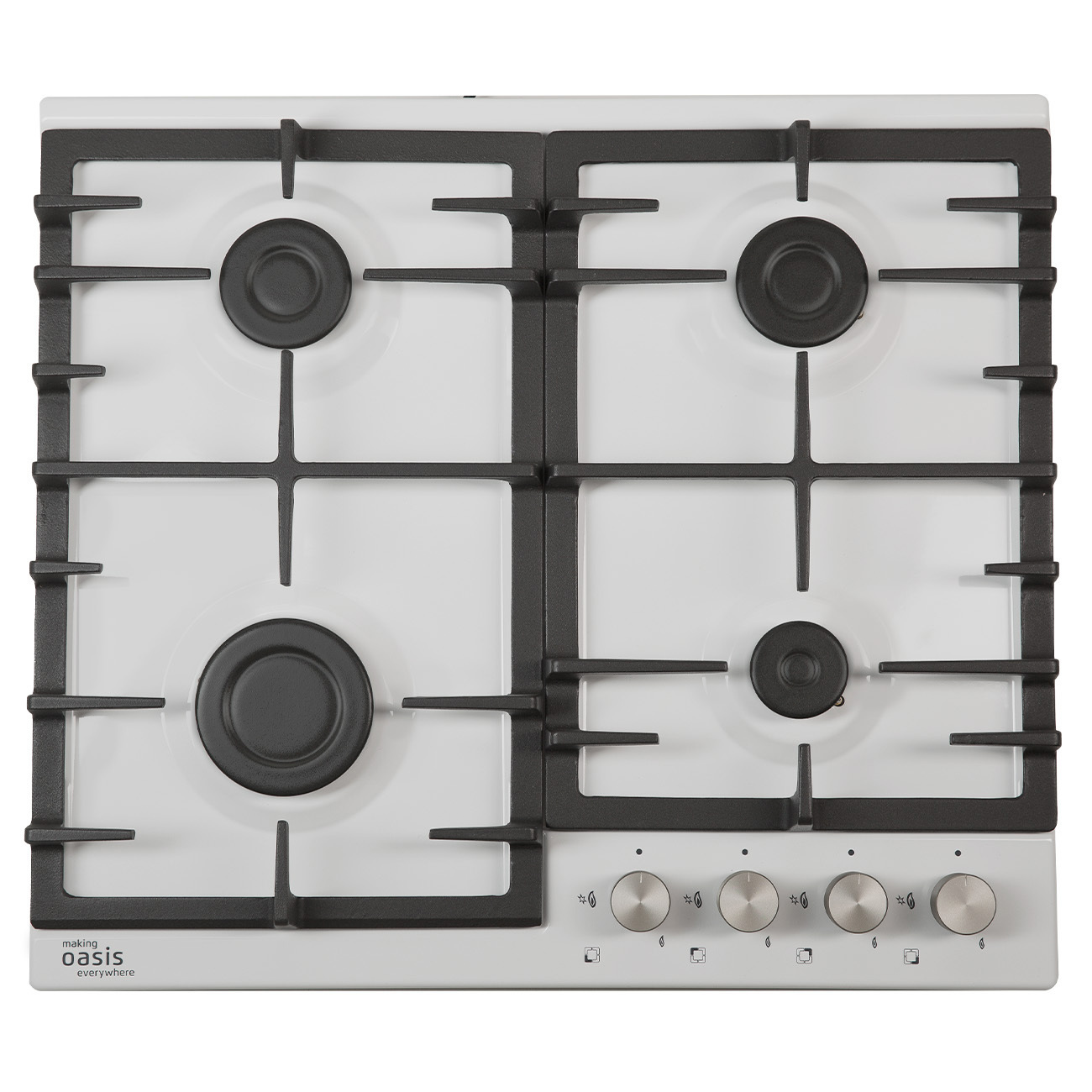 Изображение товара Газовая варочная панель Making Oasis Everywhere P-MWRP 58 см 4 конфорки цвет белый
