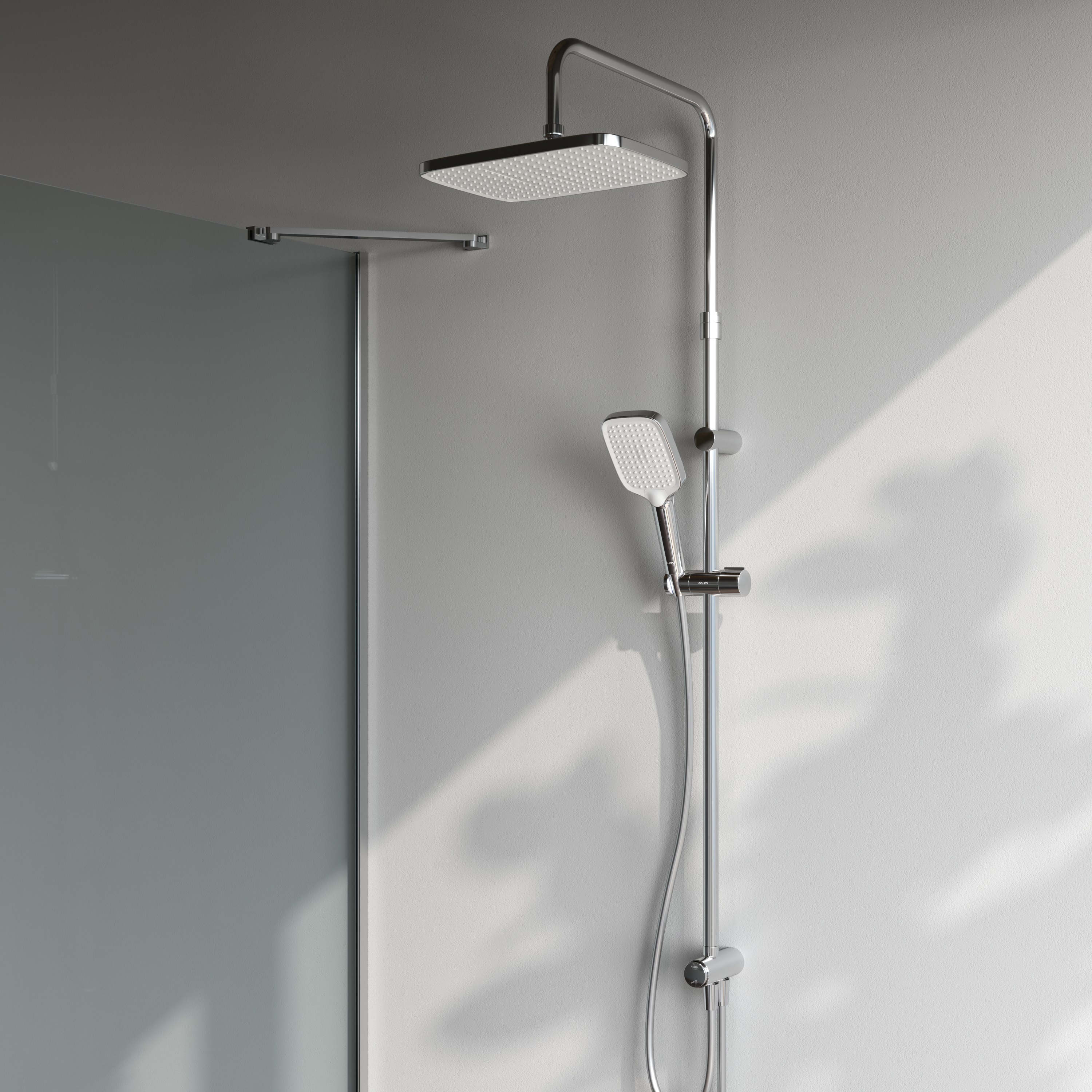 Изображение товара Душевая система AM.PM Flash F079SQ000 с 3 режимами хром универсальная