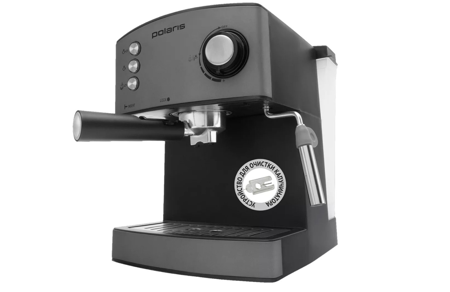 Изображение товара Кофеварка рожковая Polaris PCM 1527E Adore Crema цвет серебристый