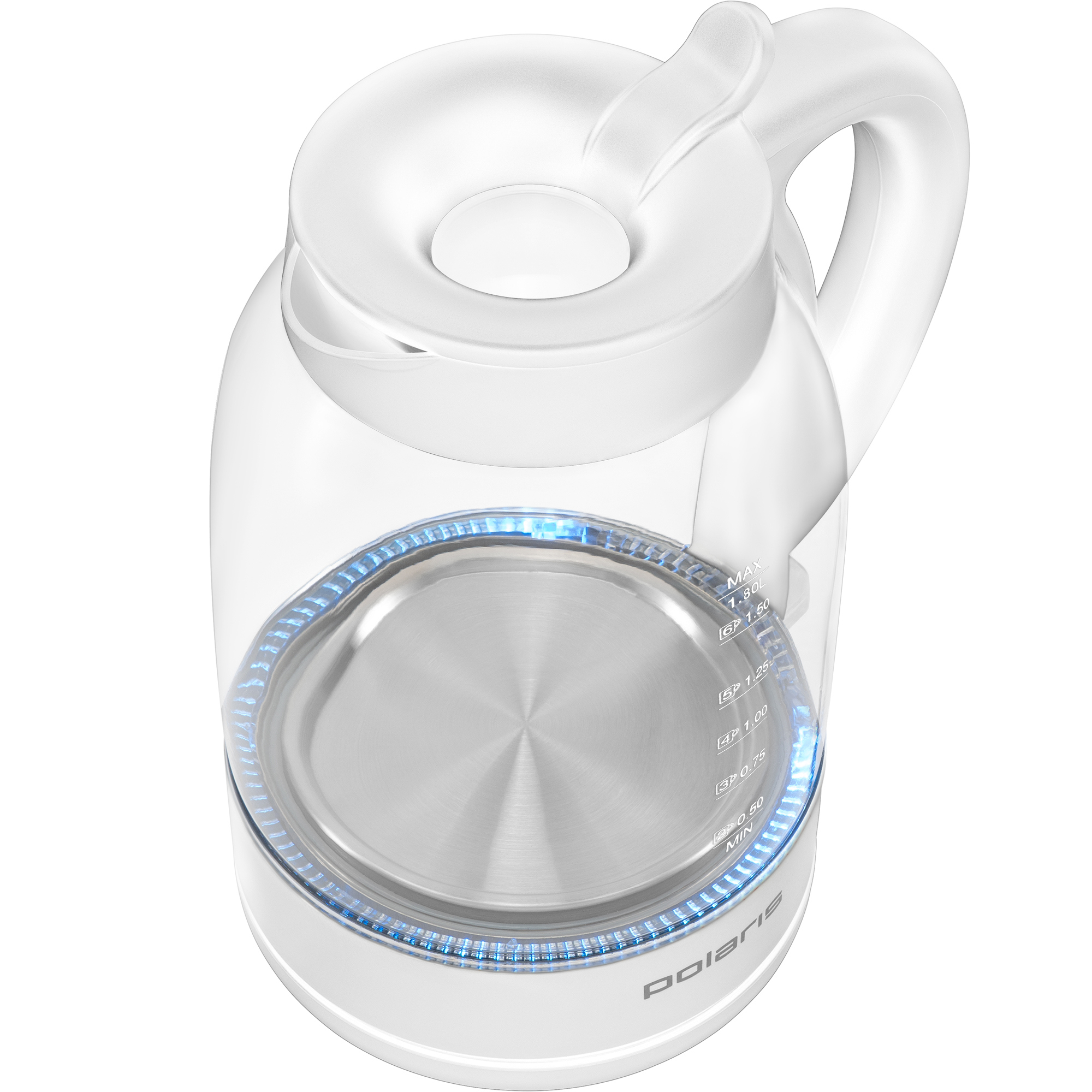 Изображение товара Электрический чайник Polaris PWK 1797CGL Water Way Pro 1.8 л нержавеющая сталь белый