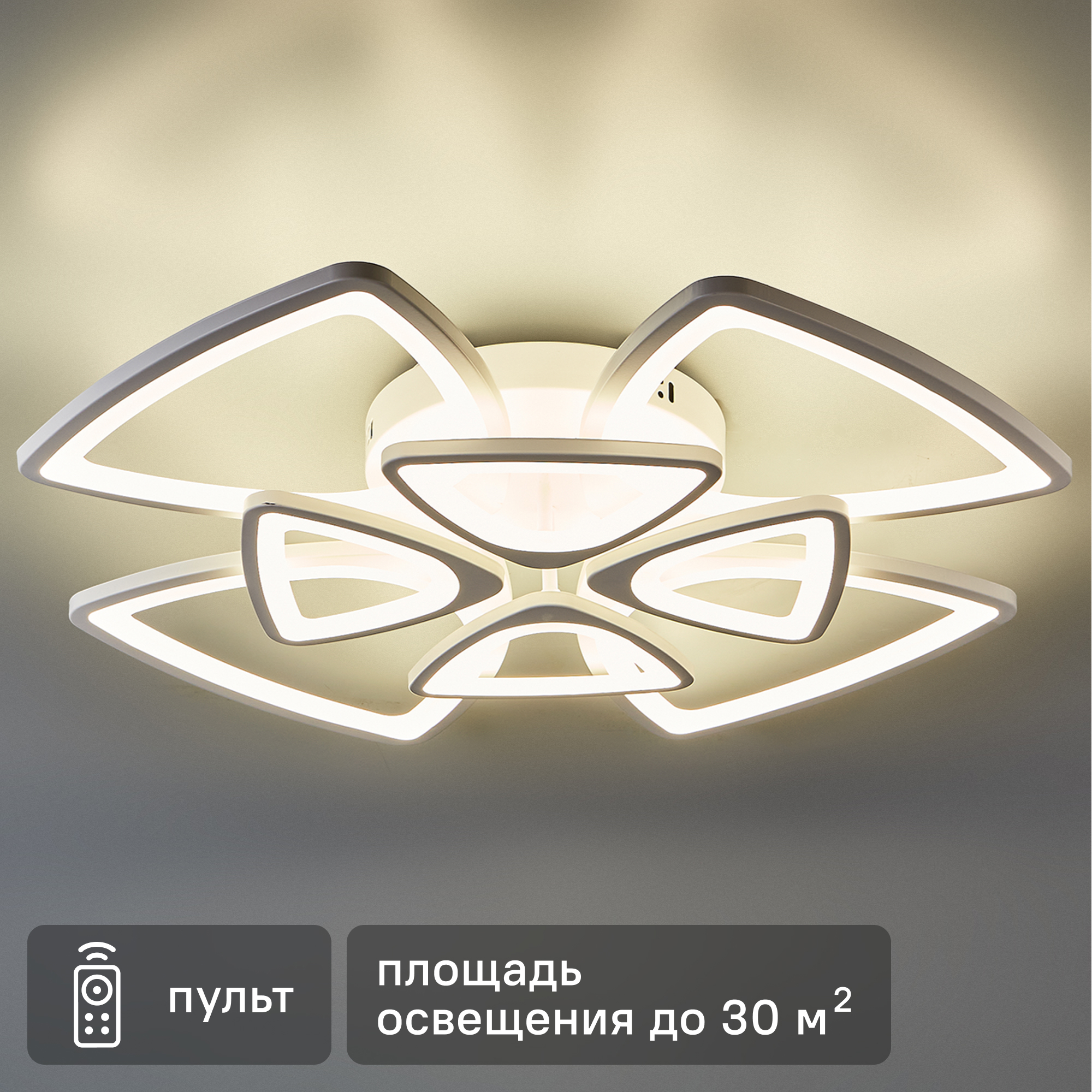 Изображение товара Люстра потолочная светодиодная Schaffner Caso 2570-4 с пультом регулируемый белый свет