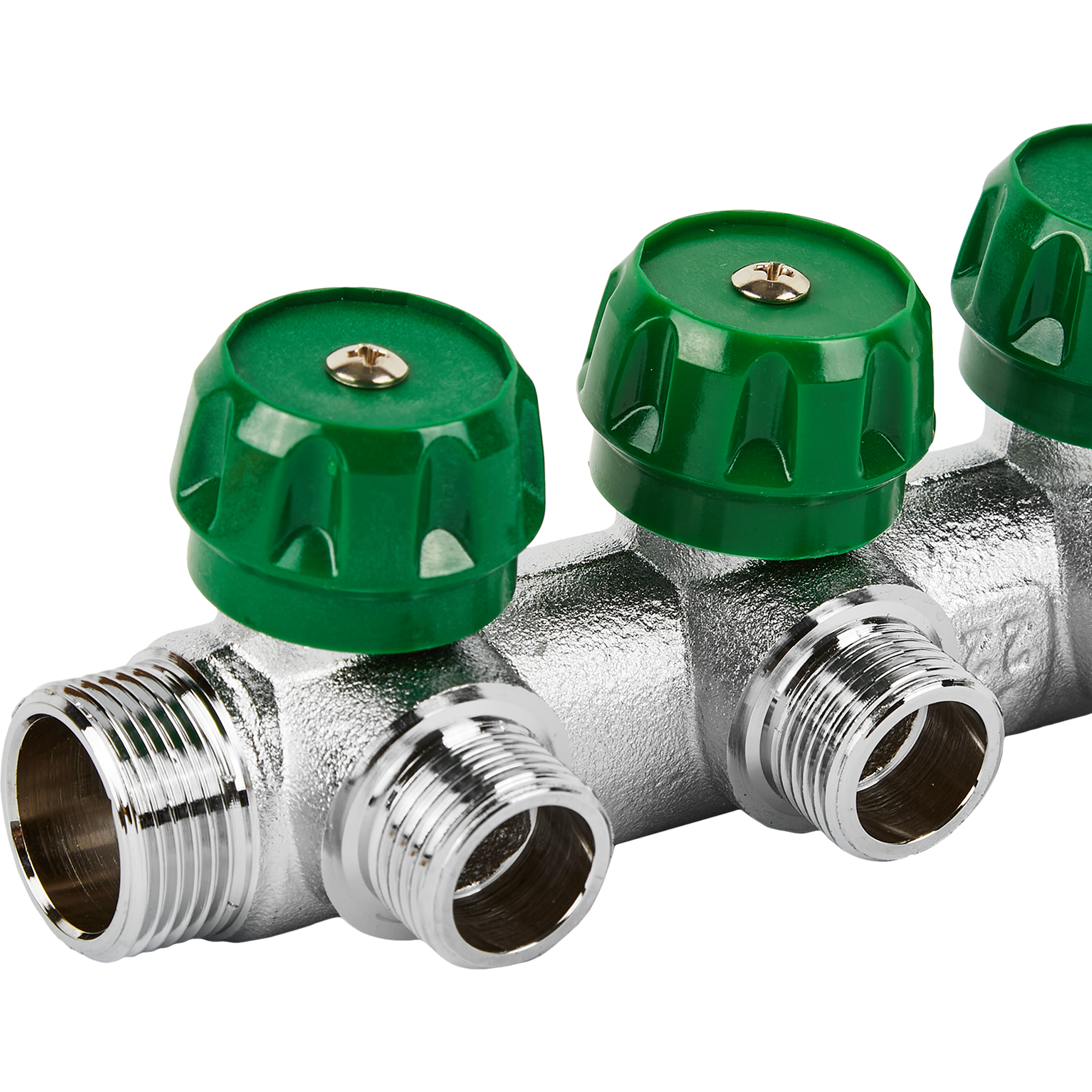 Коллектор Stout на 3 отвода 3/4"x1/2" латунь - 2